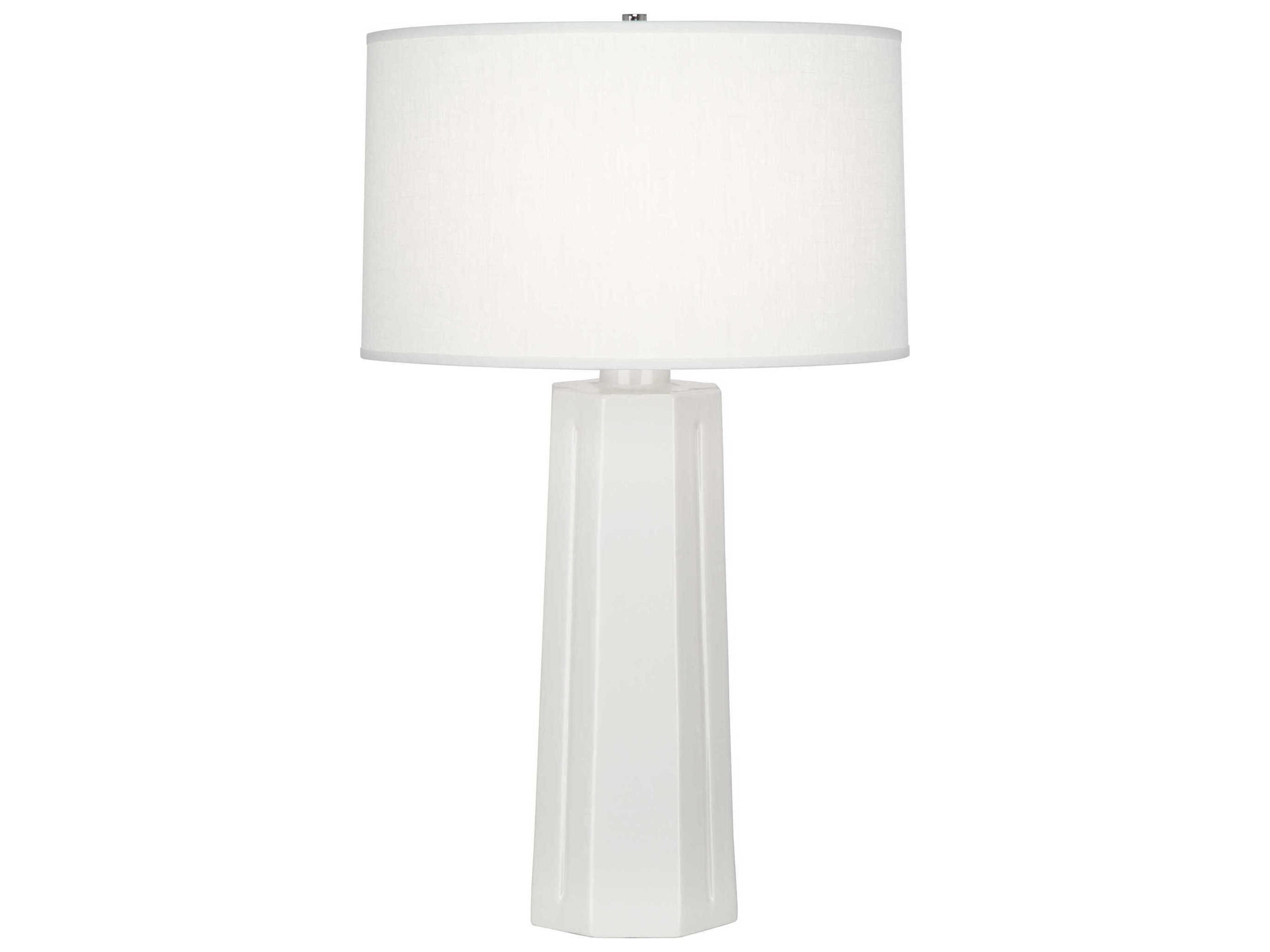 Robert Abbey Mason Lily Glazed White Buffet Lamp