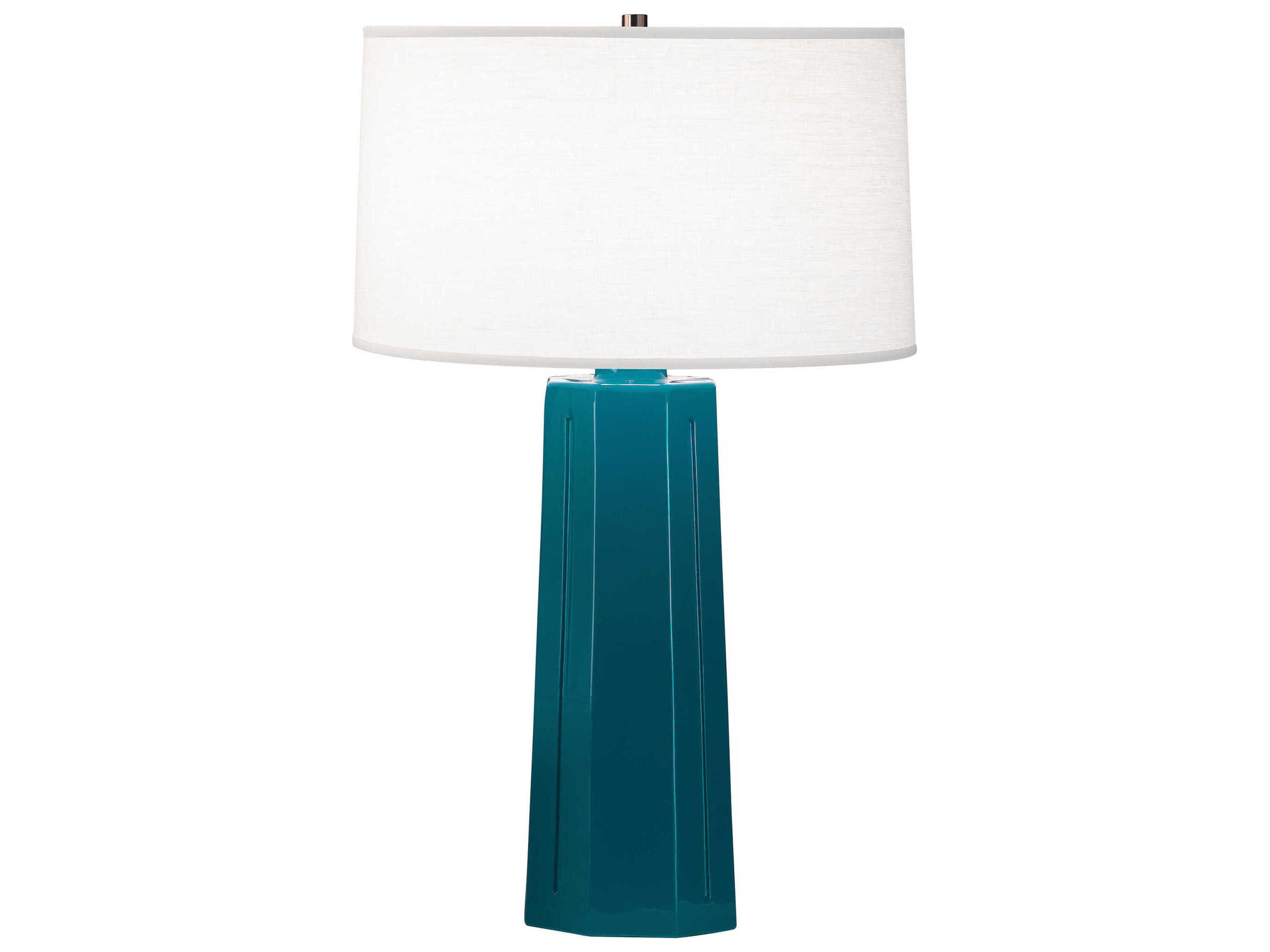 Robert Abbey Mason Peacock Glazed Blue Buffet Lamp