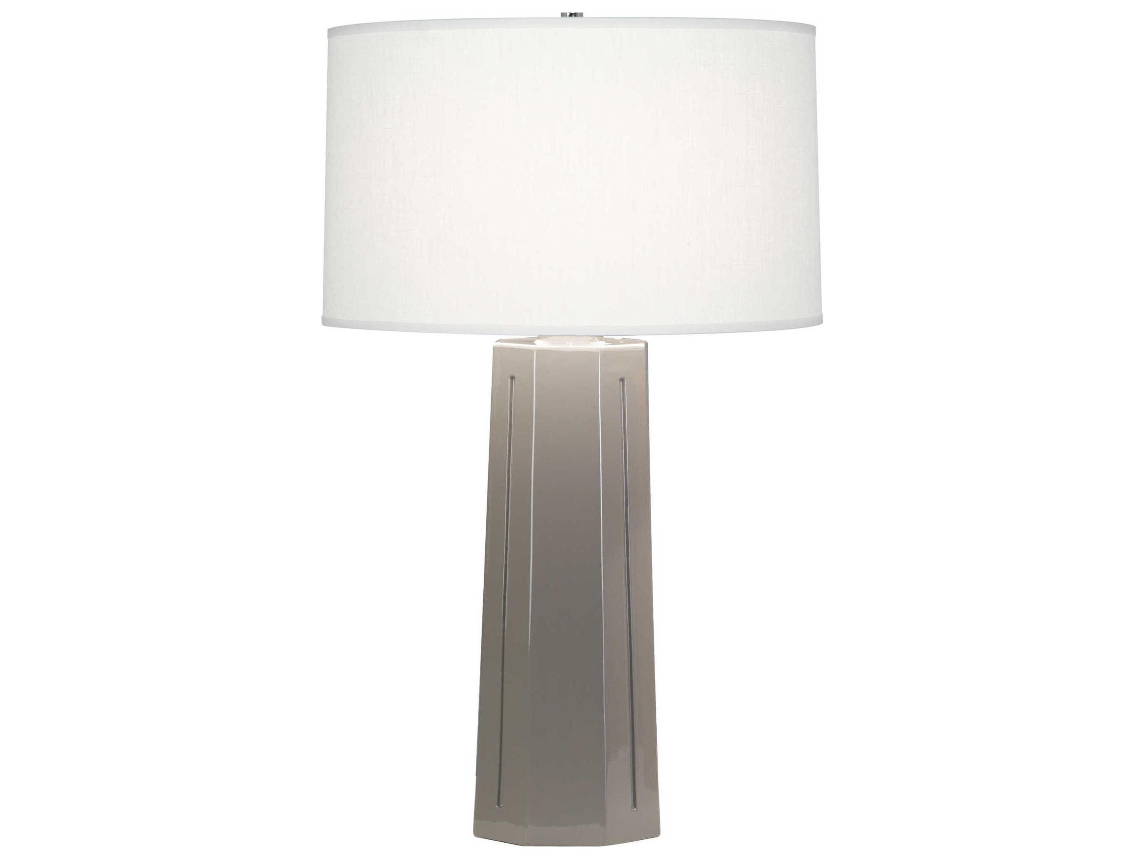 Robert Abbey Mason Smoky Taupe Glazed Gray Buffet Lamp