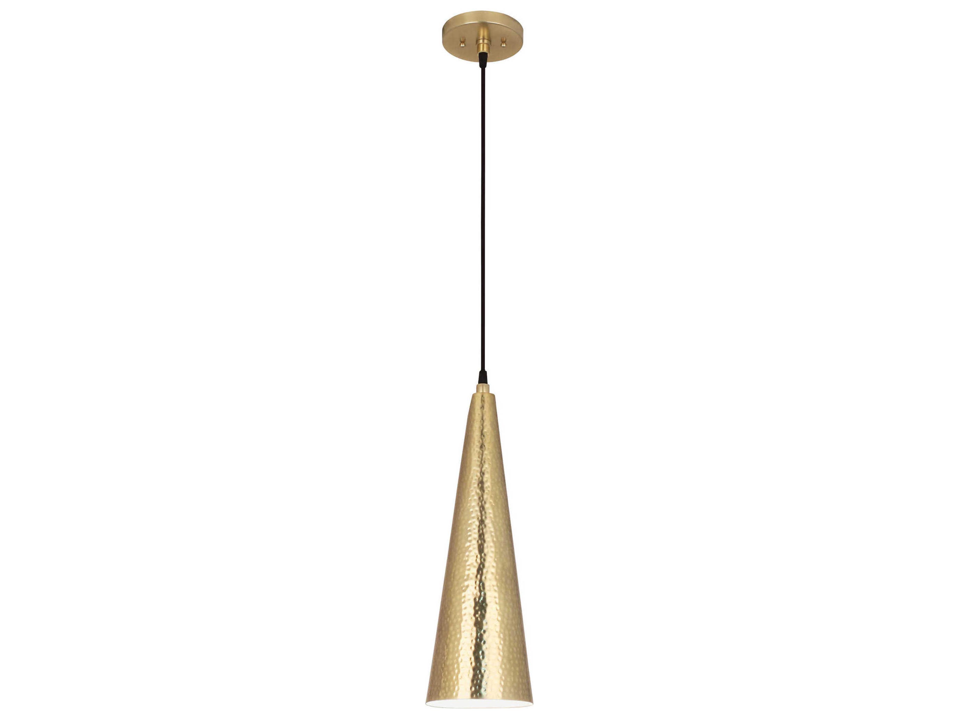 Robert Abbey Dal 1-Light Modern Brass Mini Pendant