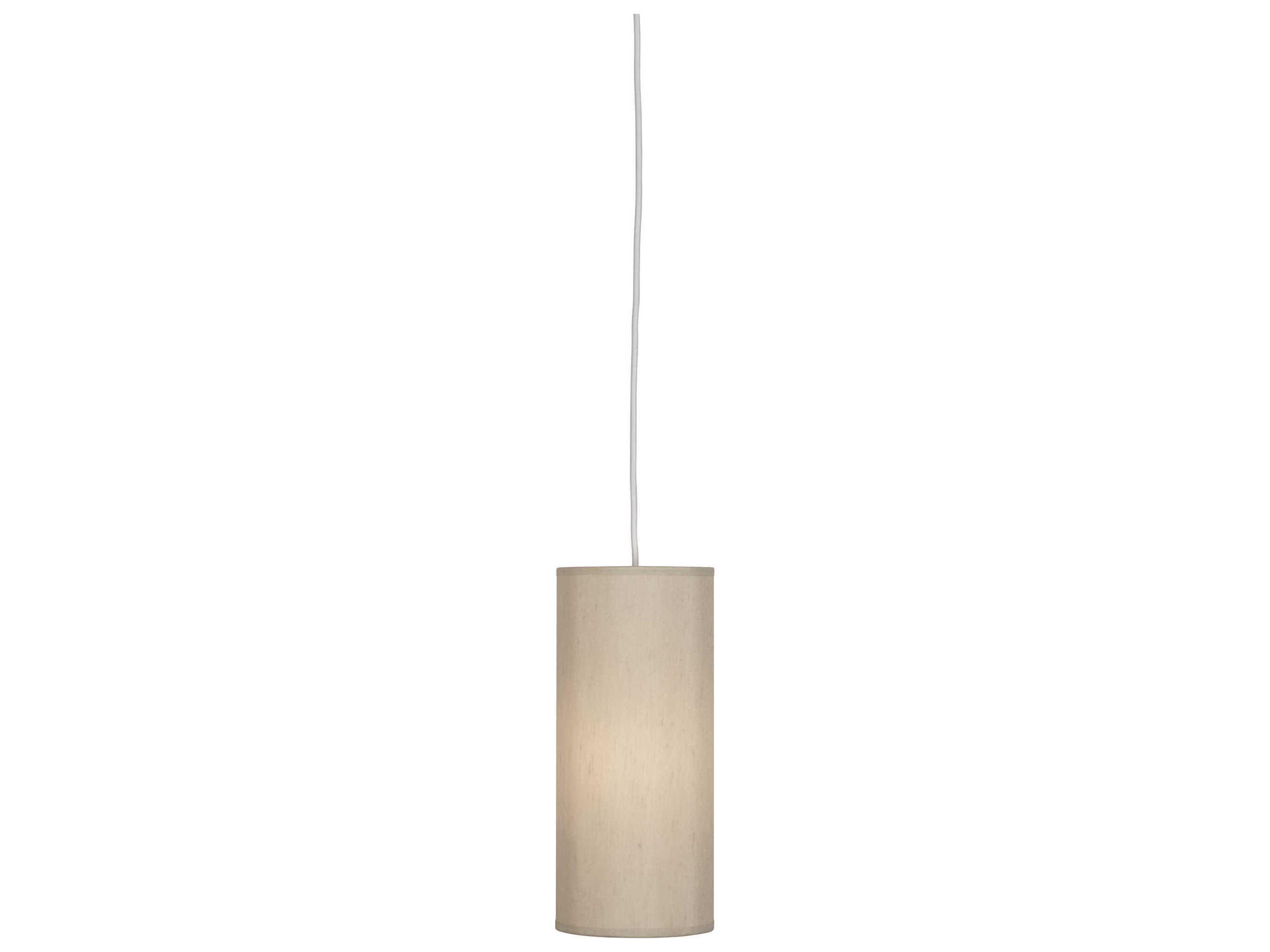 Robert Abbey Elena 1-Light Painted White Off Cylinder Mini Pendant