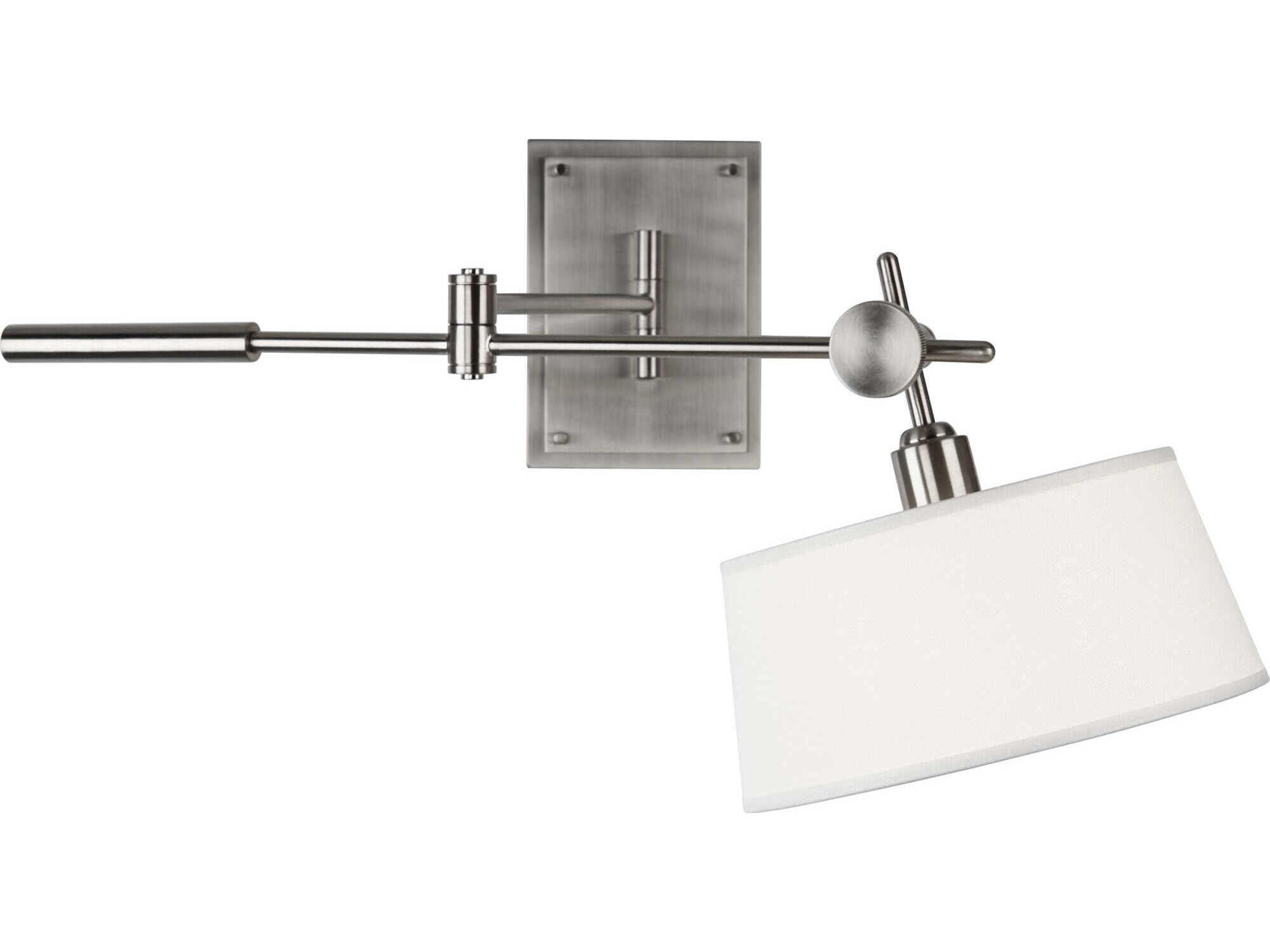 Robert Abbey Rico Espinet Miles 1-Light Brushed Nickel Swing Wall Sconce