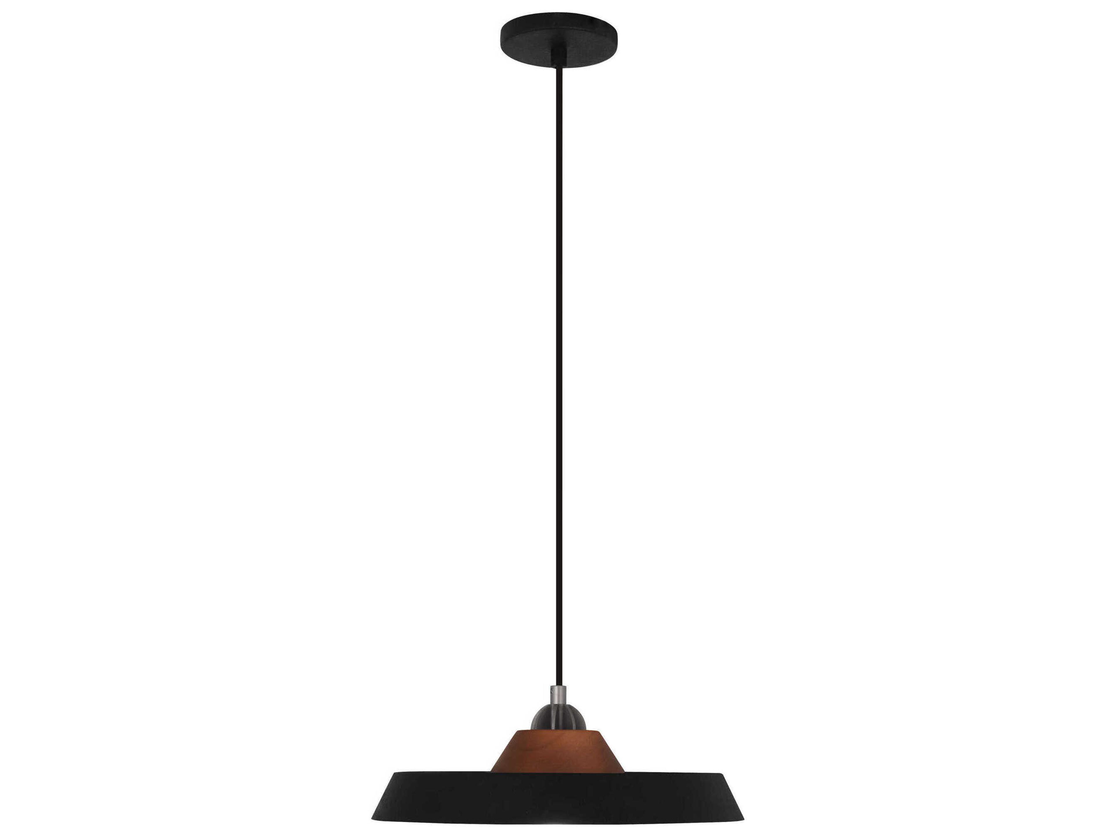 Robert Abbey Mavisten Edition Far 1-Light Black Ash Wood Pendant