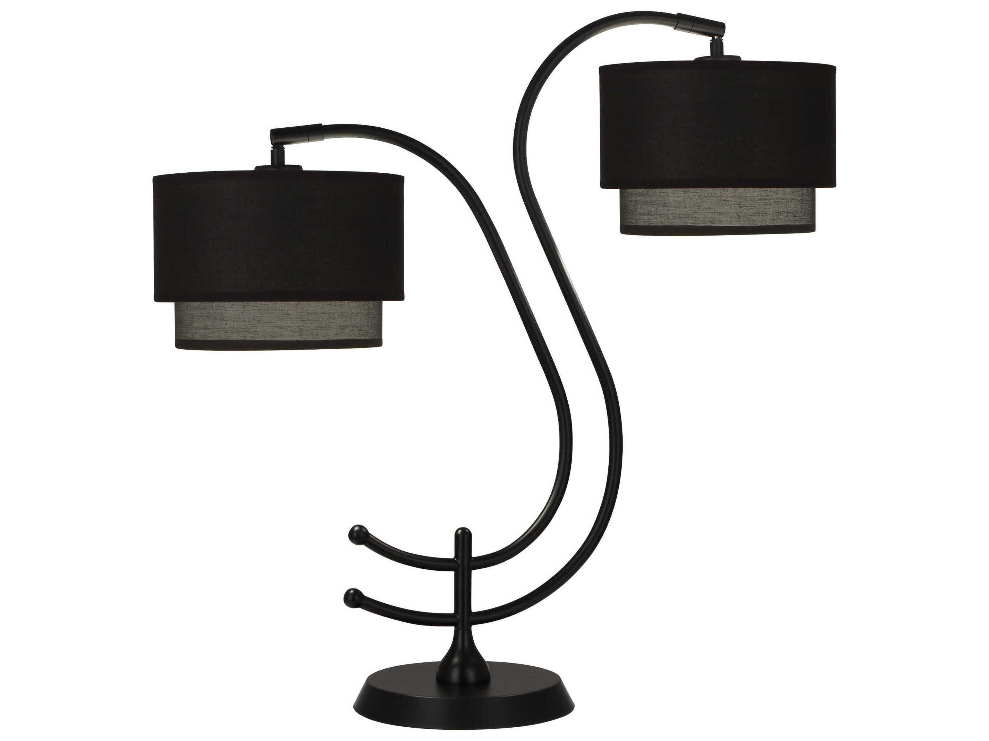 Robert Abbey Charlee Matte Black Powder Coat Buffet Lamp