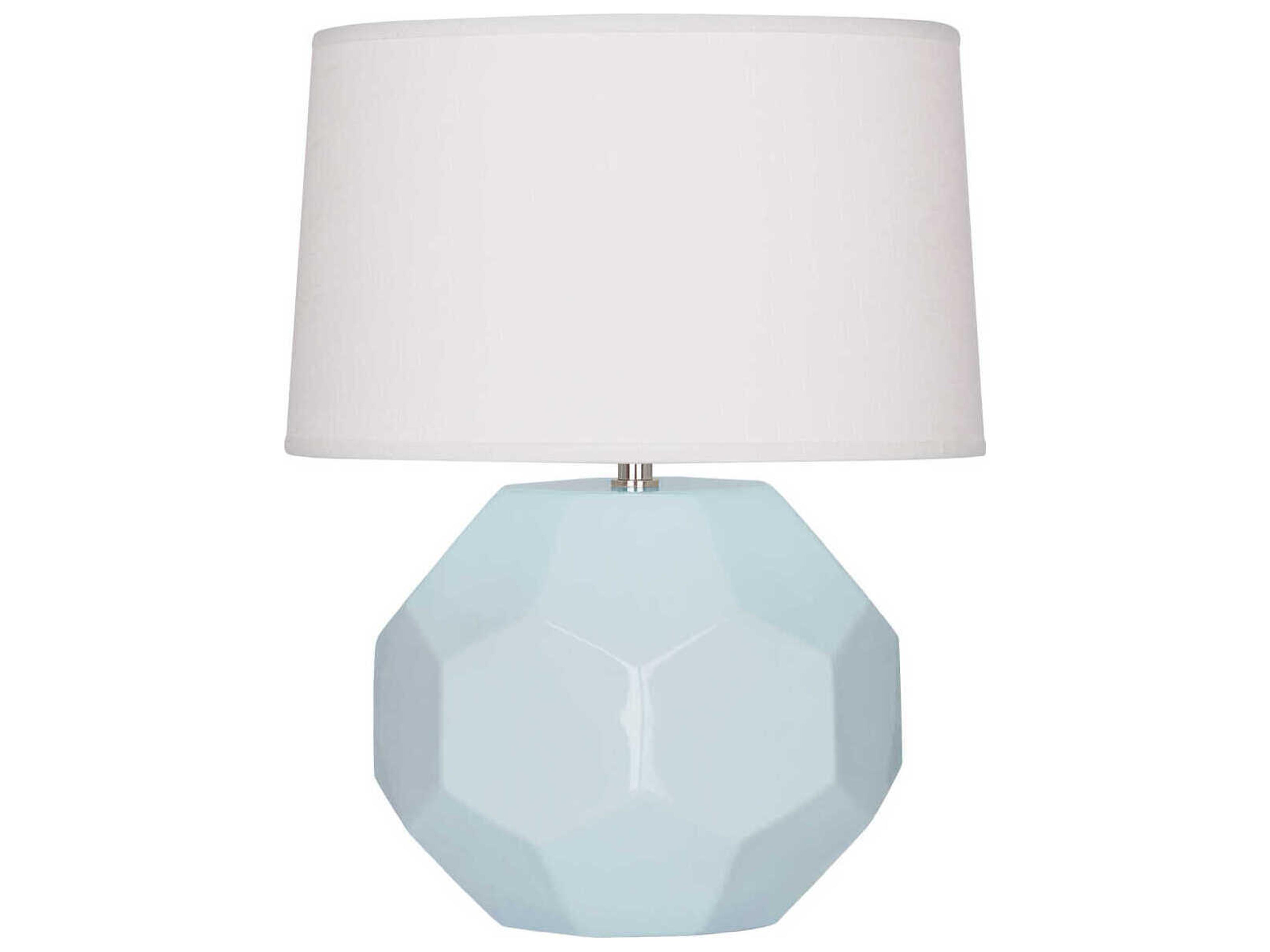 Robert Abbey Franklin Baby Blue Glazed Table Lamp