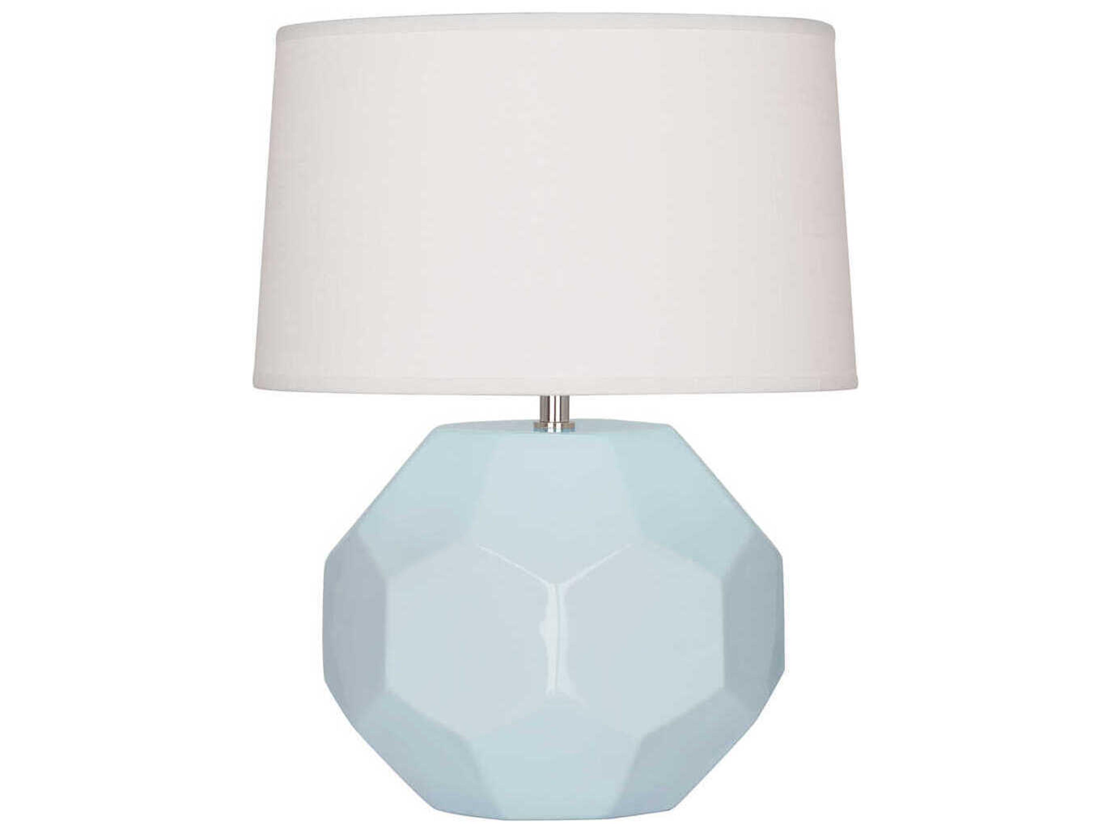 Robert Abbey Franklin Baby Blue Glazed Table Lamp