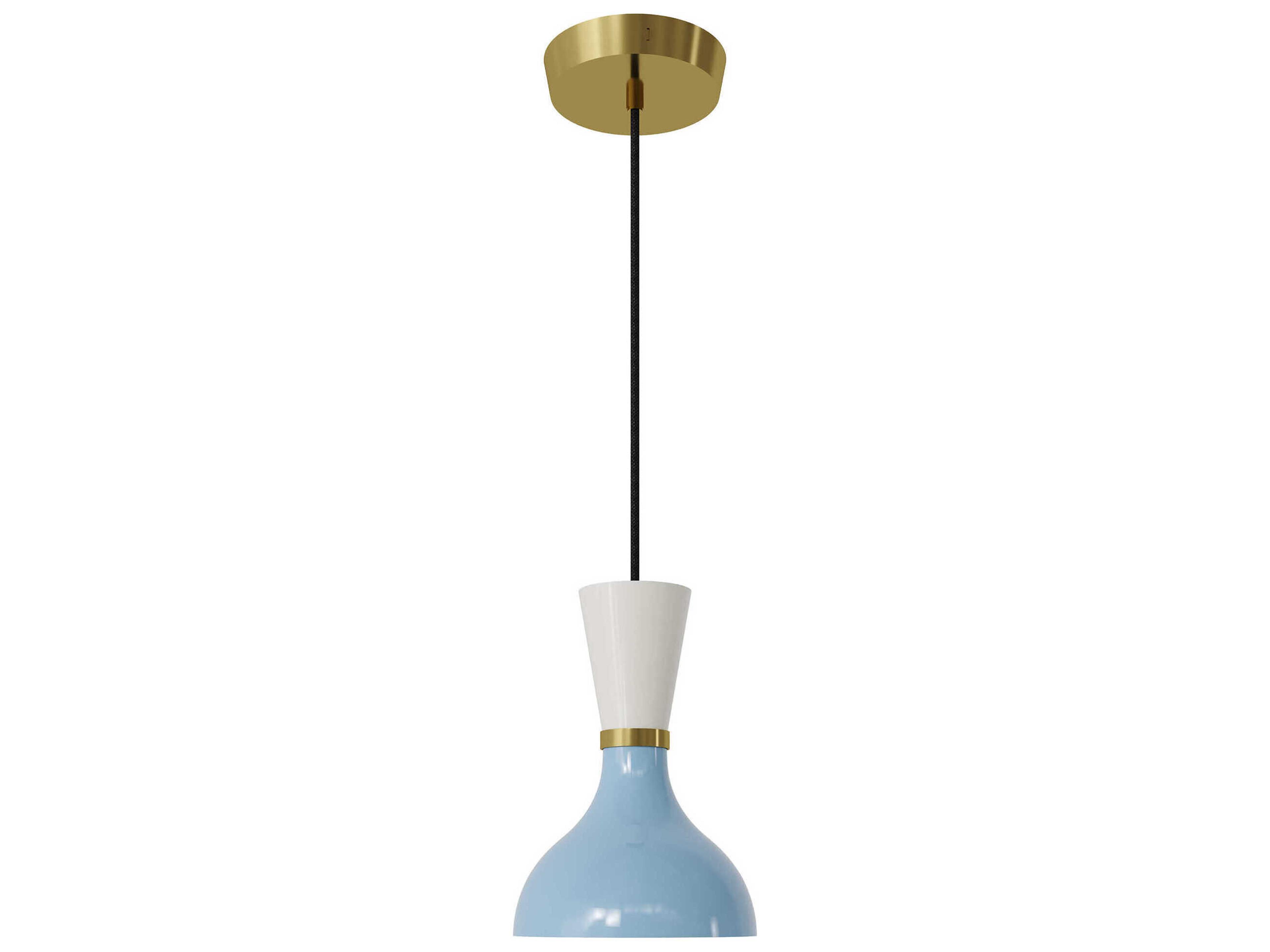 Robert Abbey Clare 1-Light Baby Blue Lily Mini Pendant