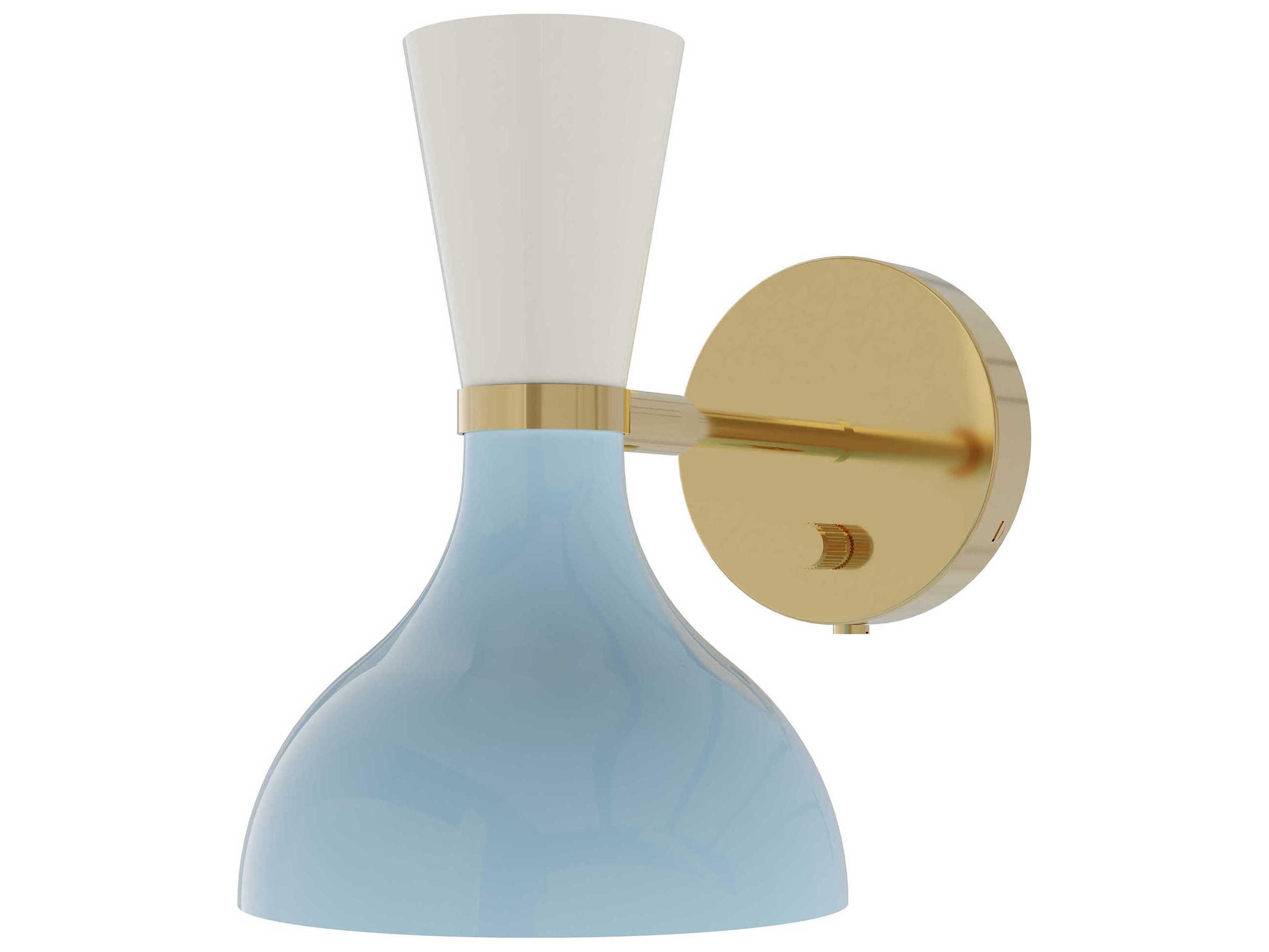 Robert Abbey Clare 1-Light Baby Blue Lily Wall Sconce