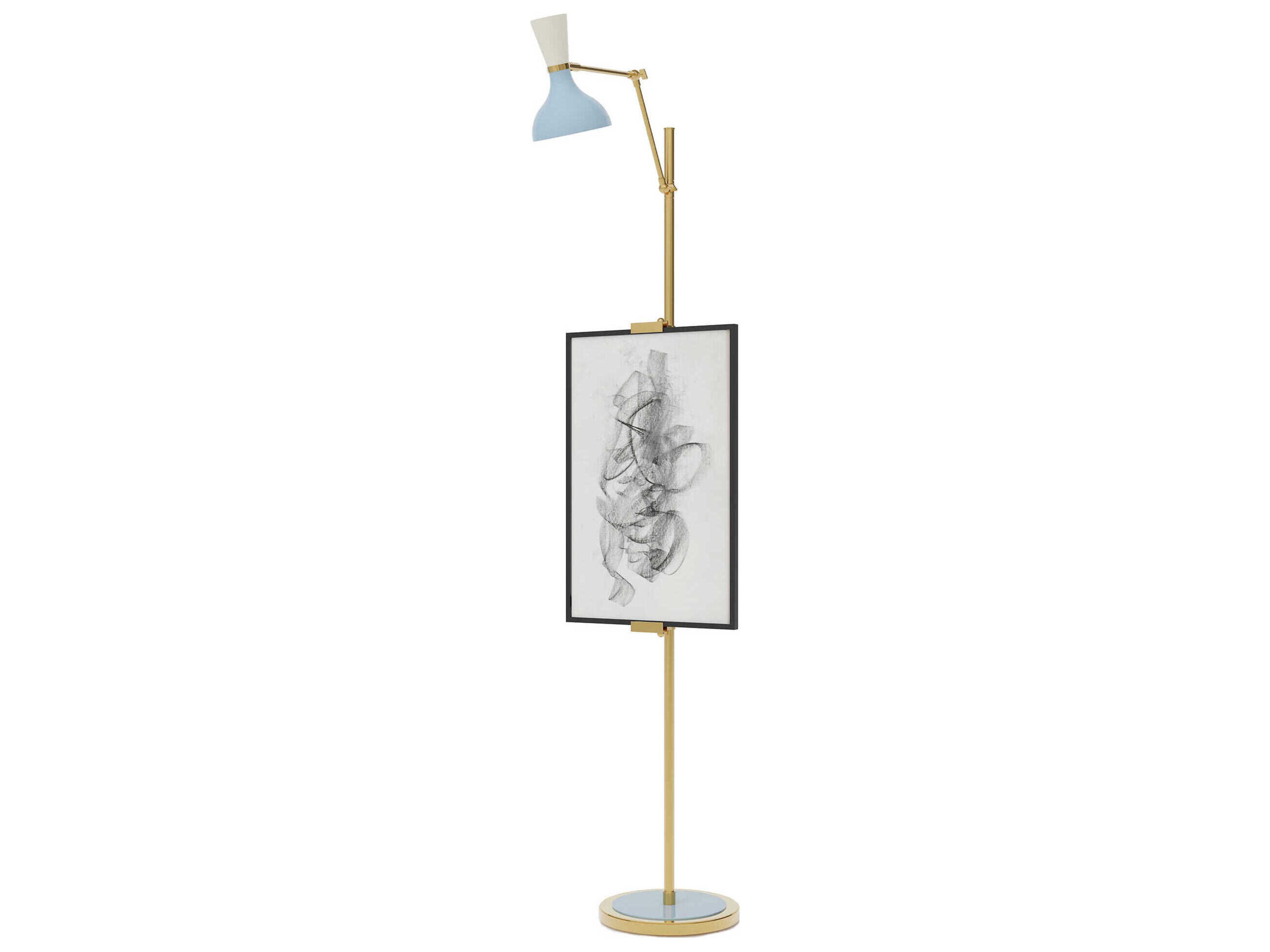 Robert Abbey Clare Baby Blue Lily Floor Lamp