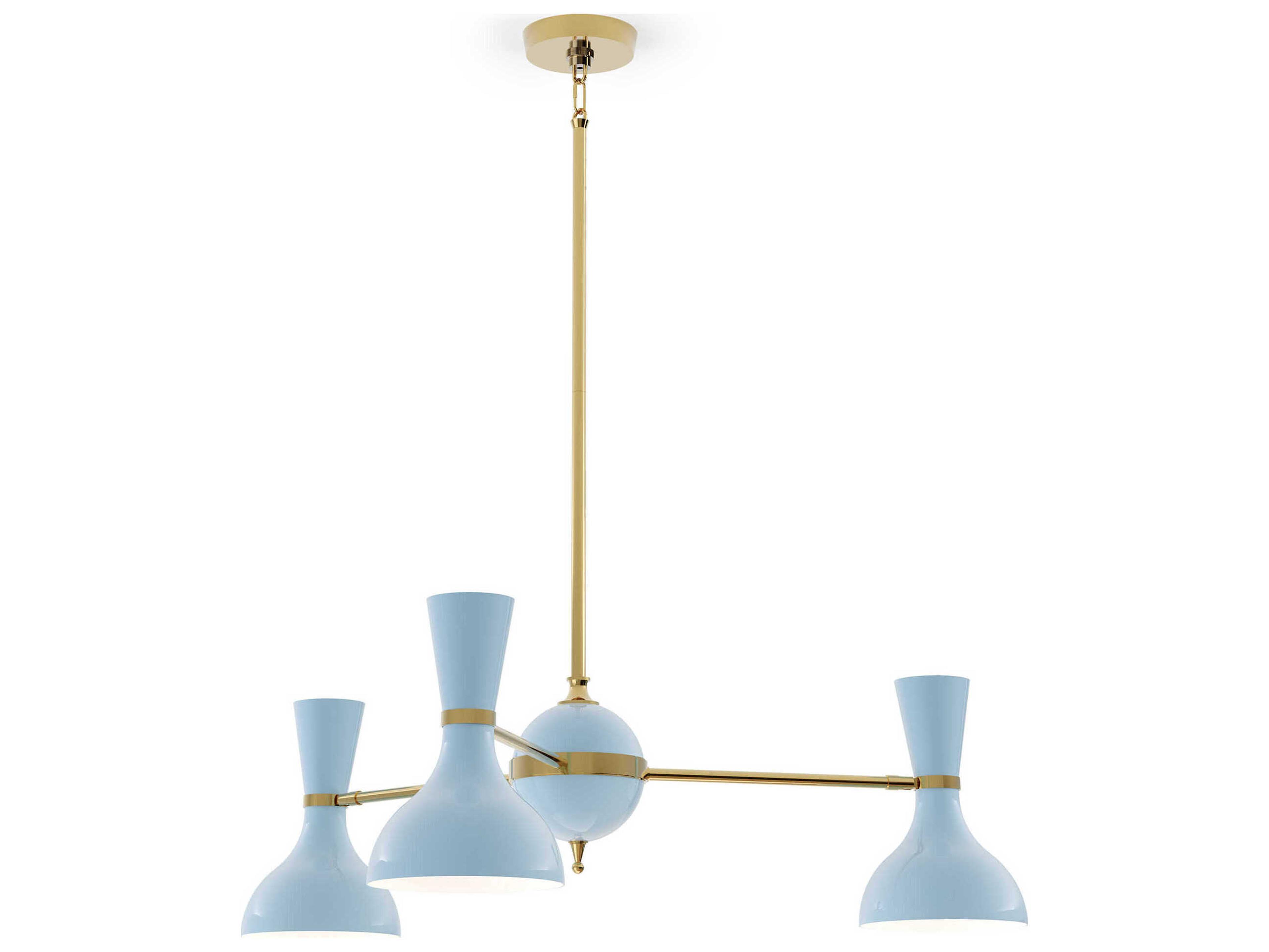 Robert Abbey Clare 3-Light Baby Blue Chandelier