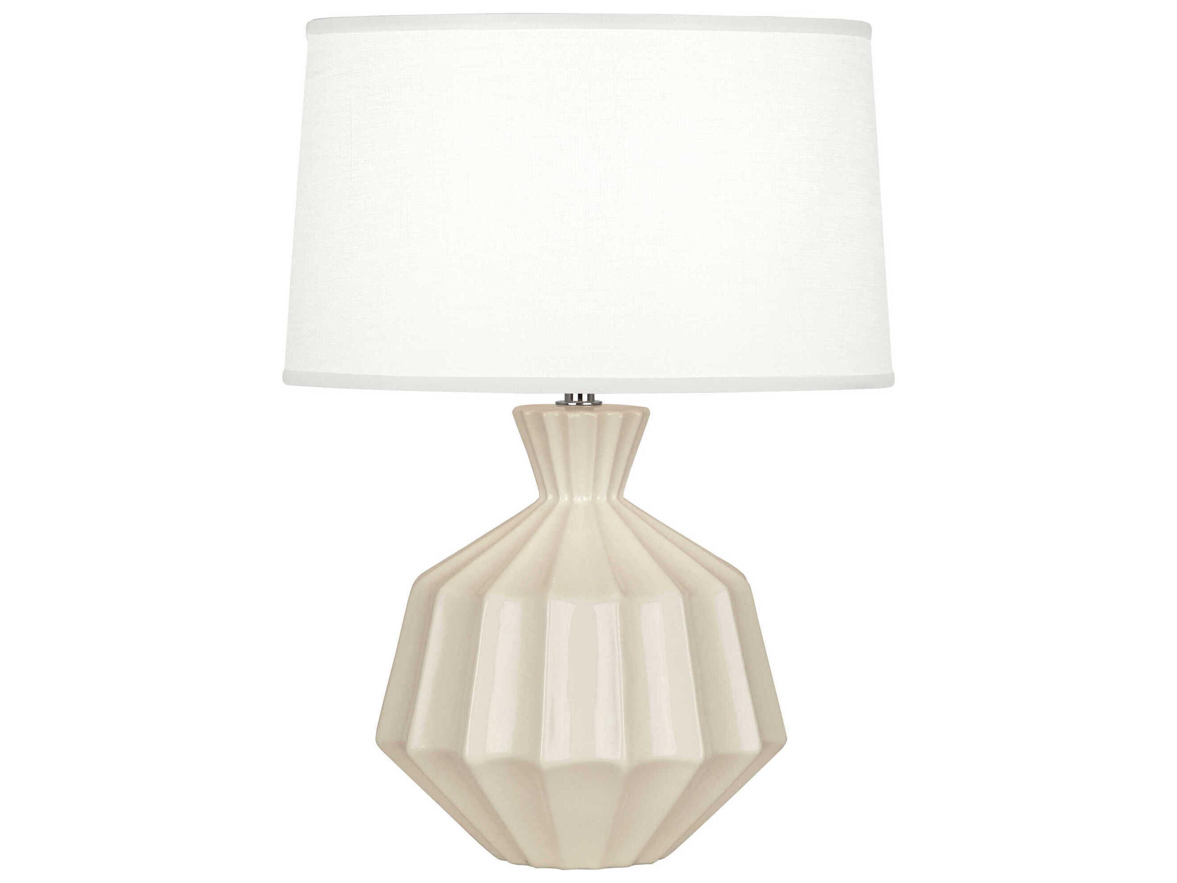 Robert Abbey Orion Bone Glazed Off White Table Lamp