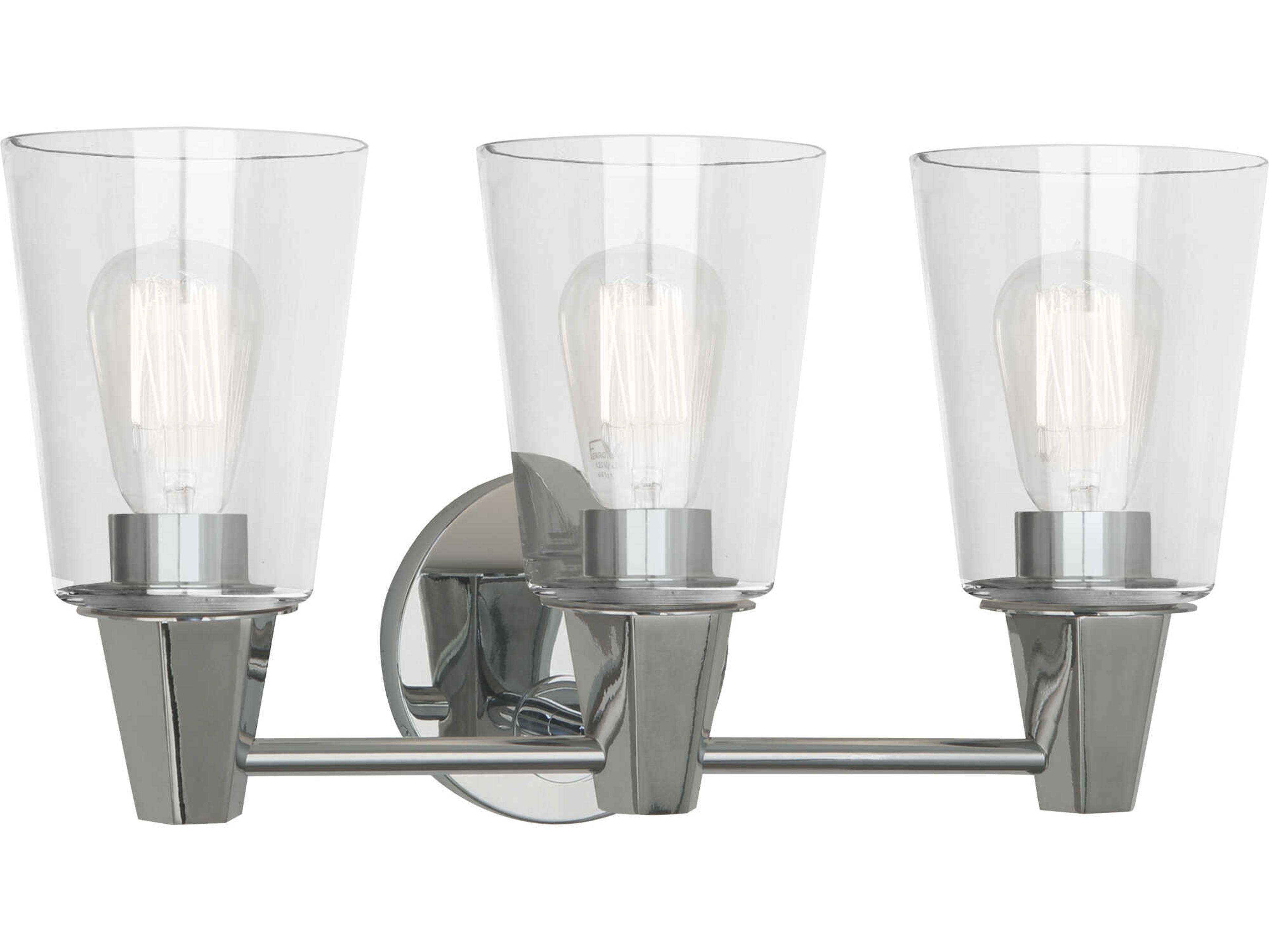 Robert Abbey Wheatley 3-Light Polished Chrome Vanity Light