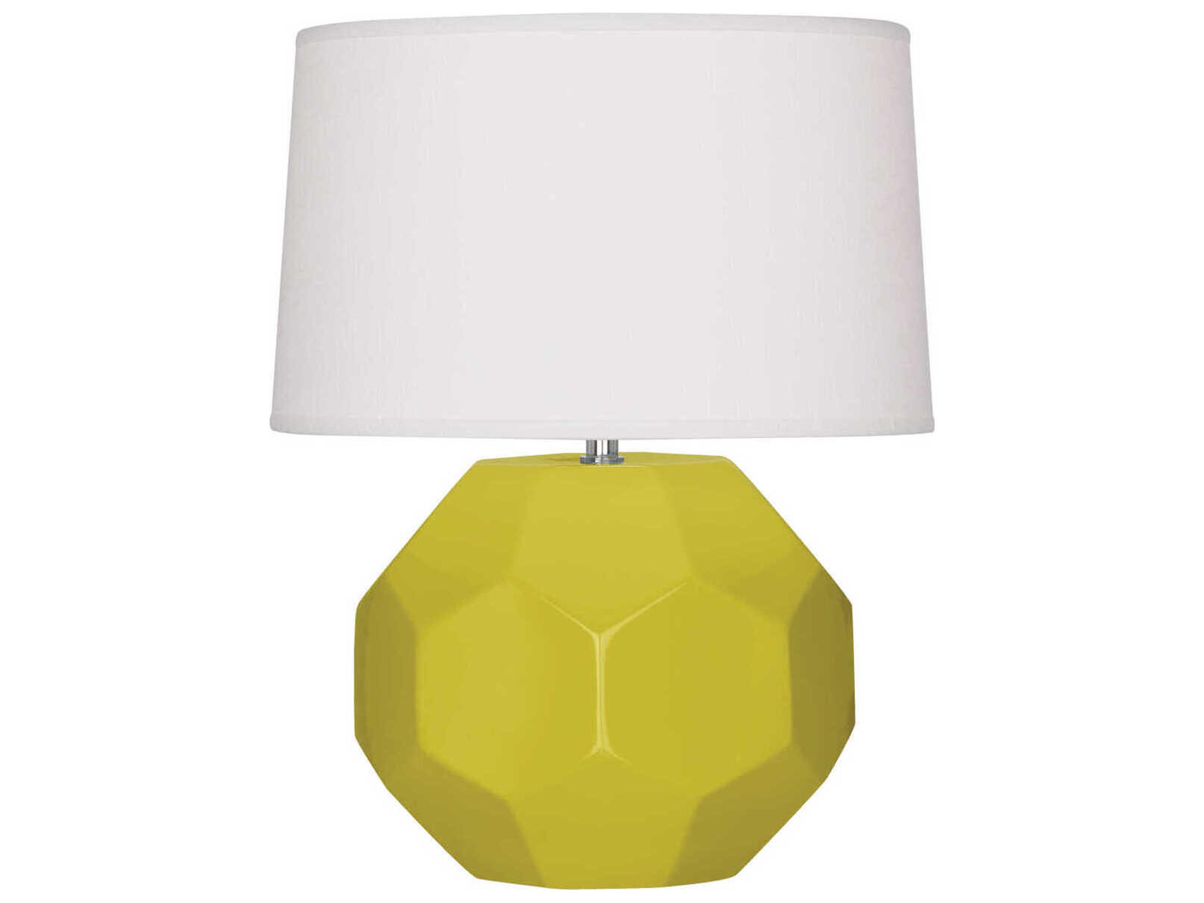 Robert Abbey Franklin Citron Glazed Yellow Table Lamp