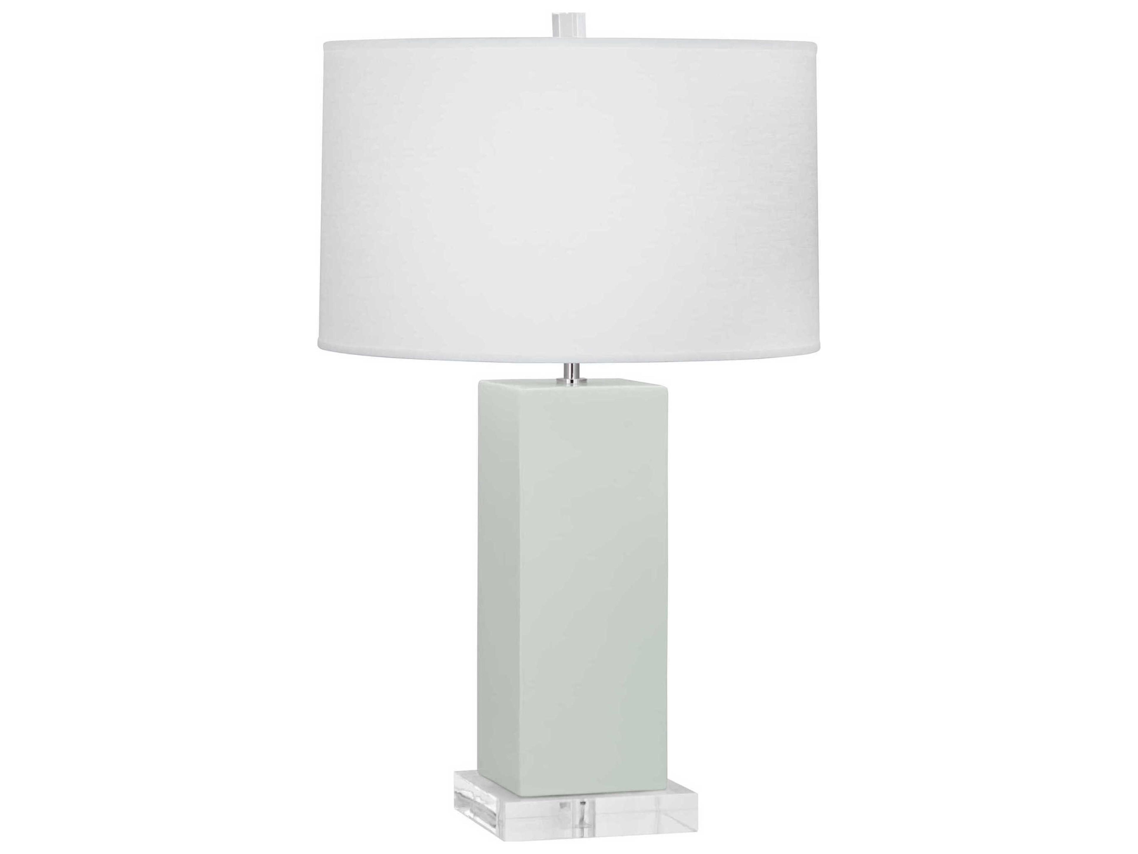 Robert Abbey Harvey Celadon Glazed Green Buffet Lamp