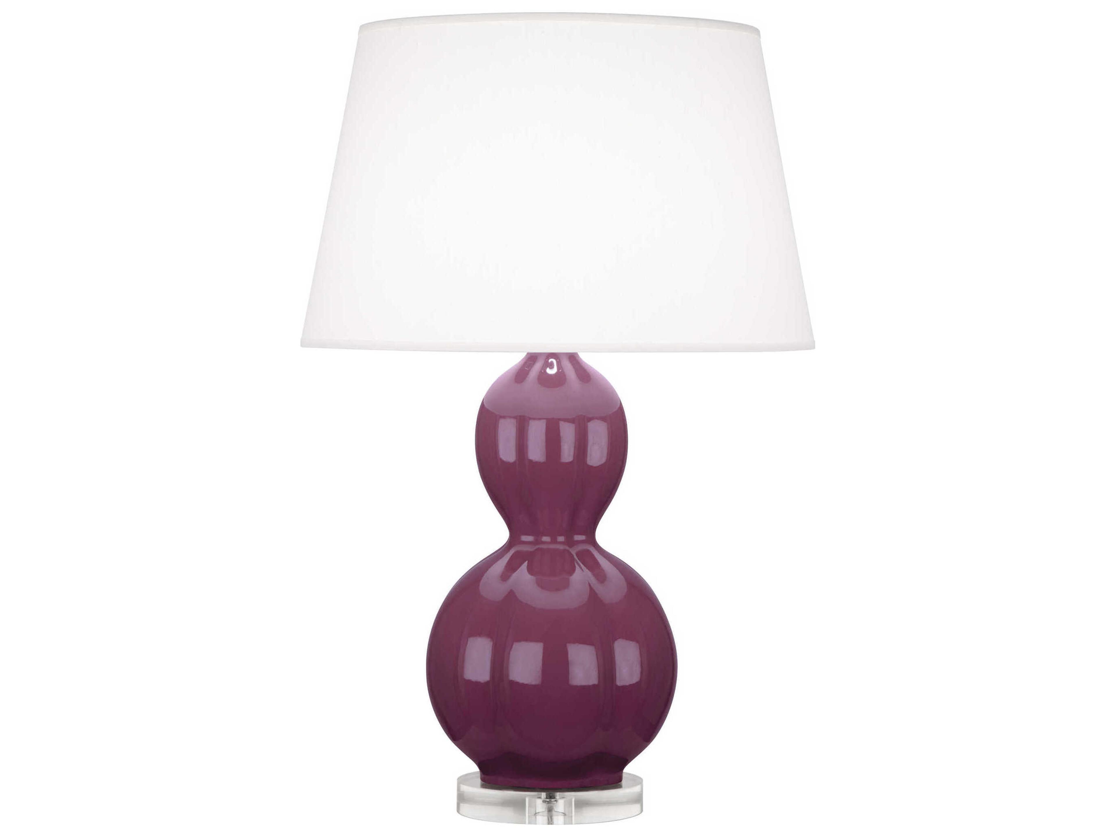 Williamsburg Randolph Deep Mauve Glazed Lucite Purple Buffet Lamp