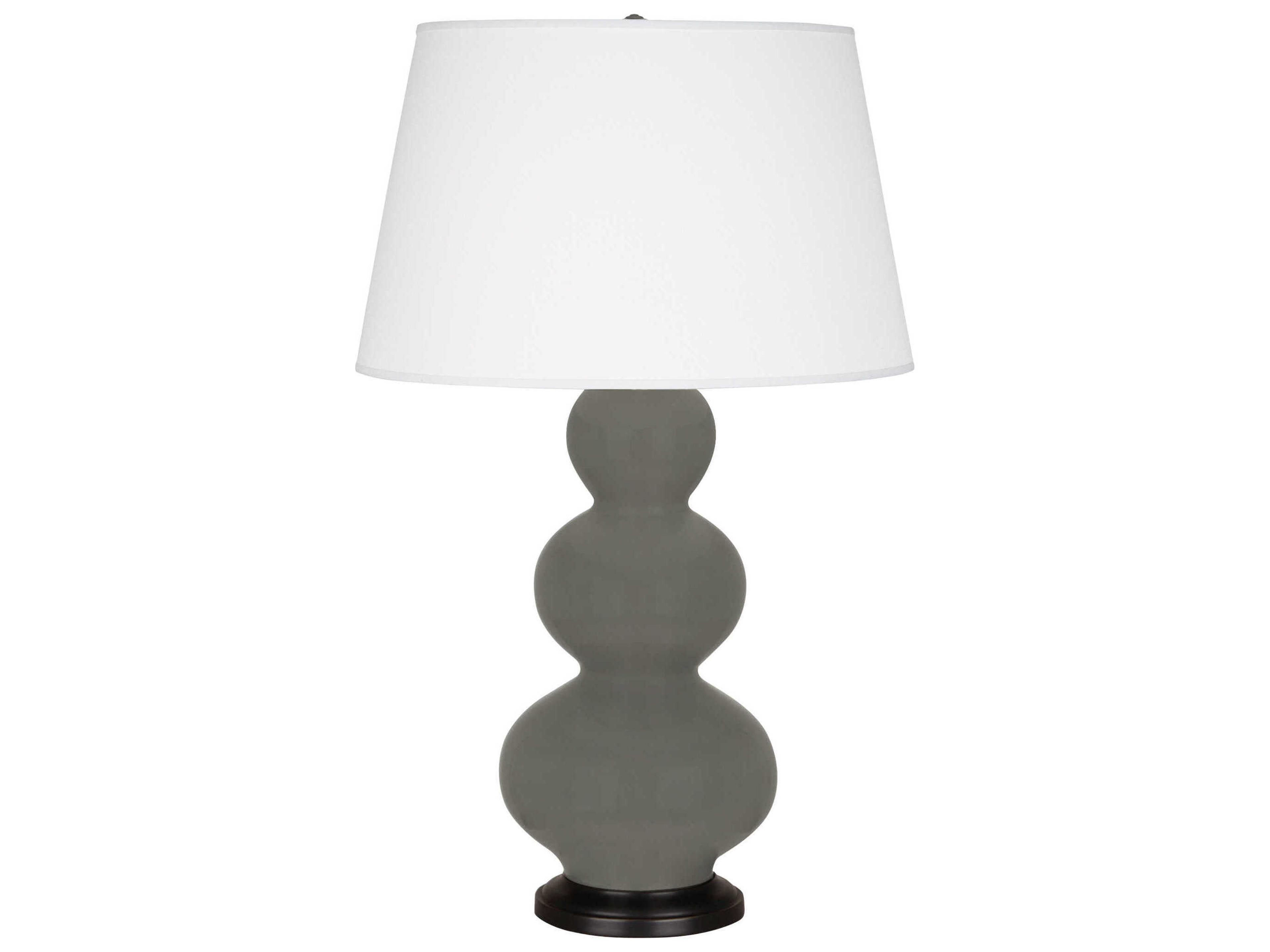 Robert Abbey Triple Gourd Gray Buffet Lamp