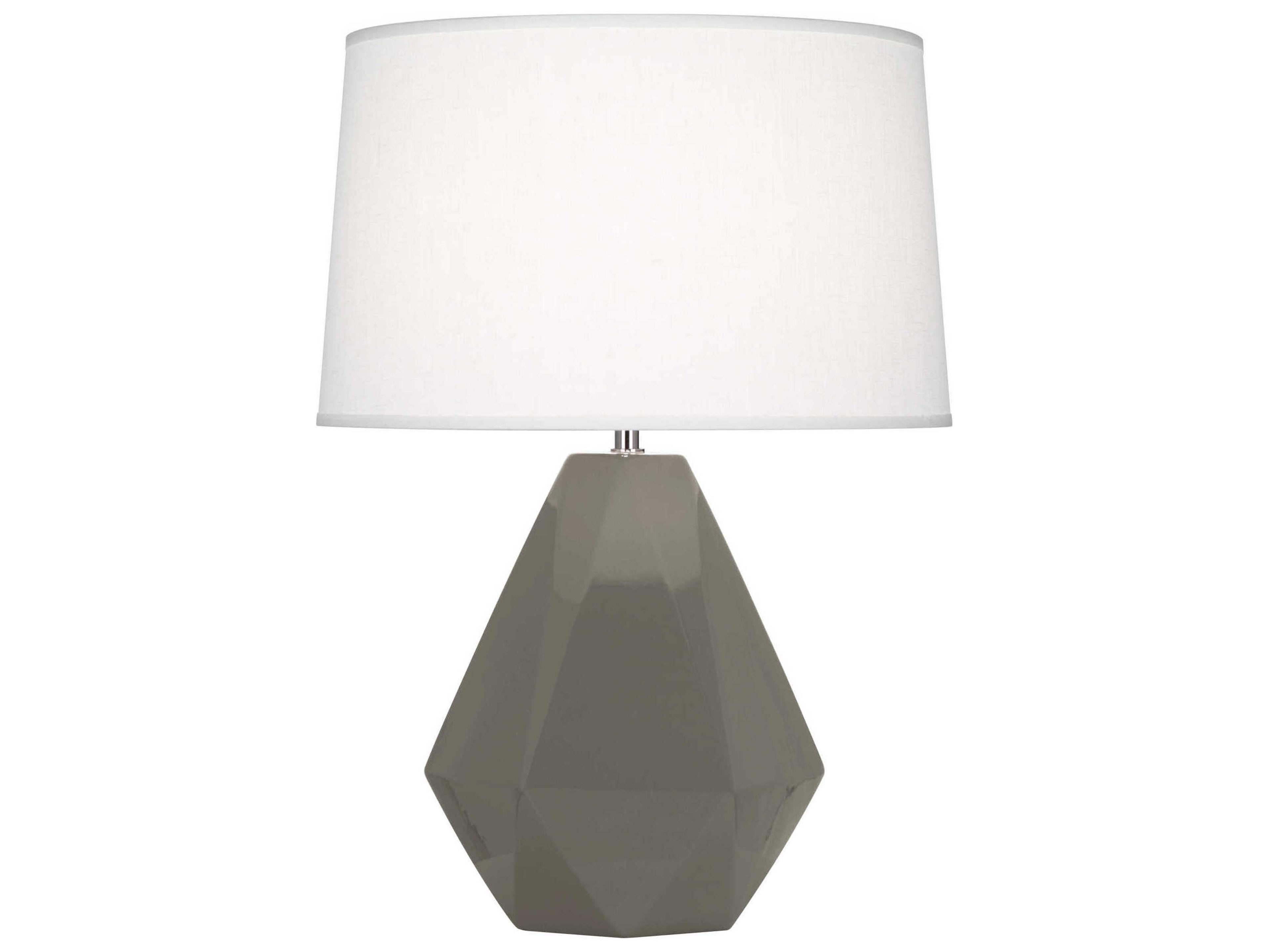 Robert Abbey Delta Ash Glazed Gray Table Lamp