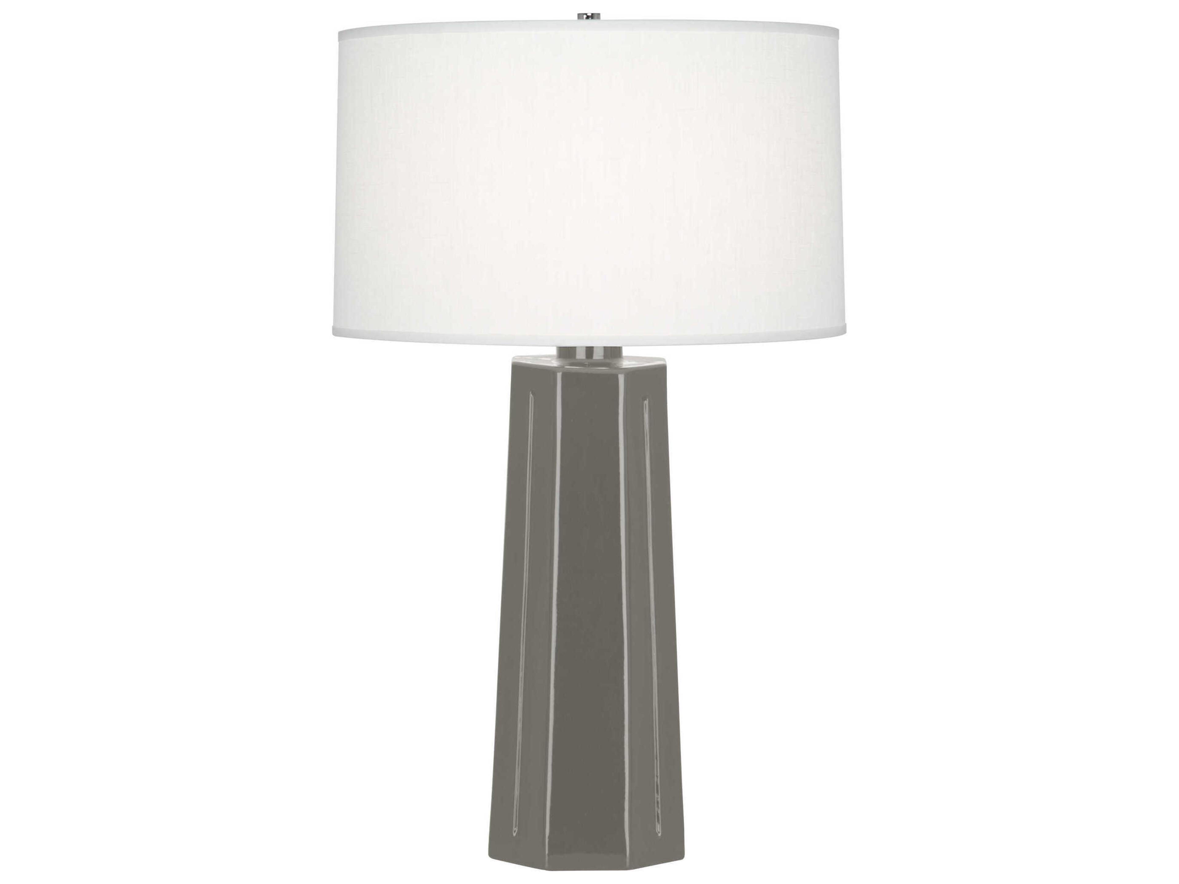 Robert Abbey Mason Ash Glazed Gray Buffet Lamp