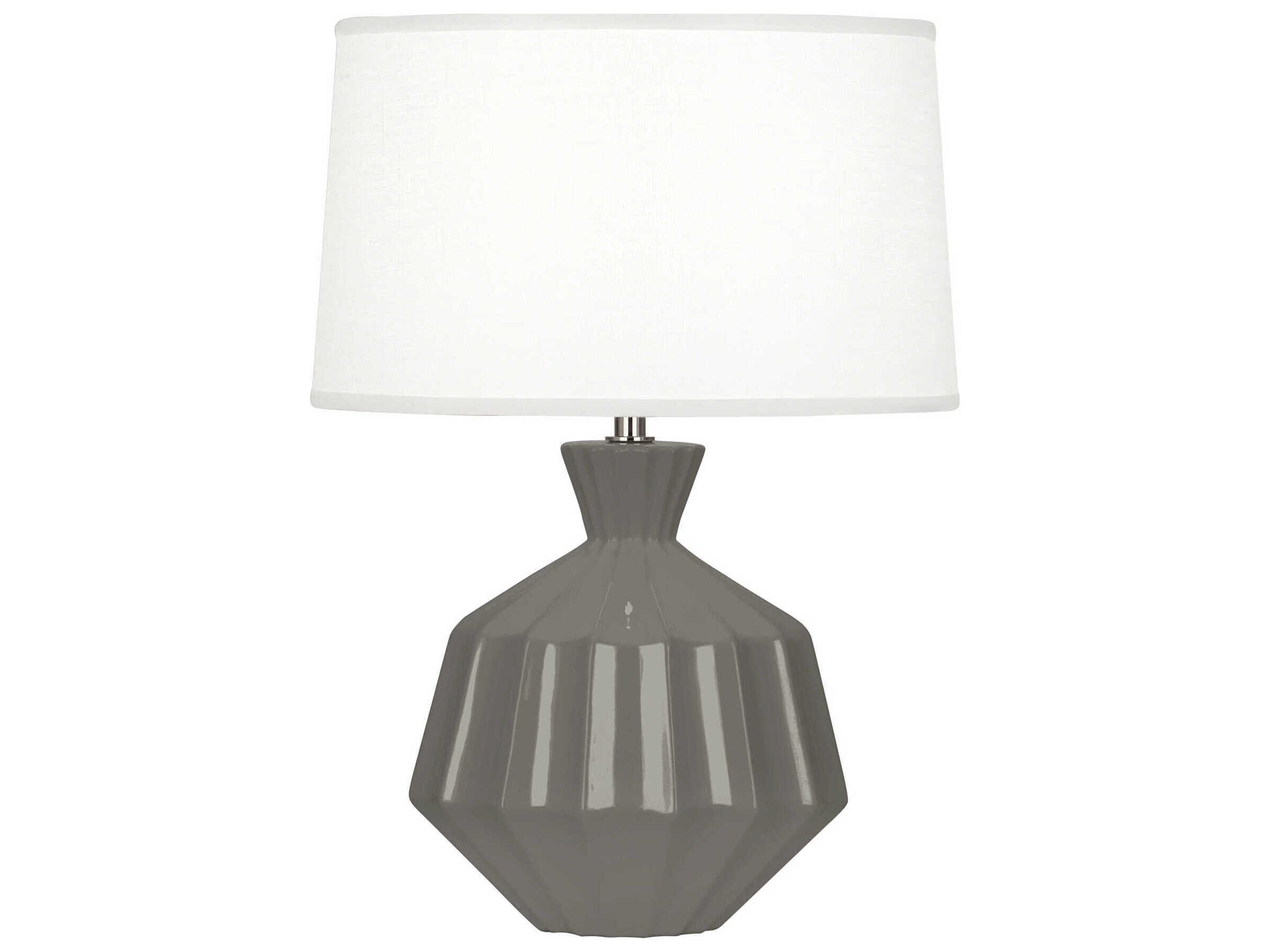 Robert Abbey Orion Ash Glazed Gray Table Lamp