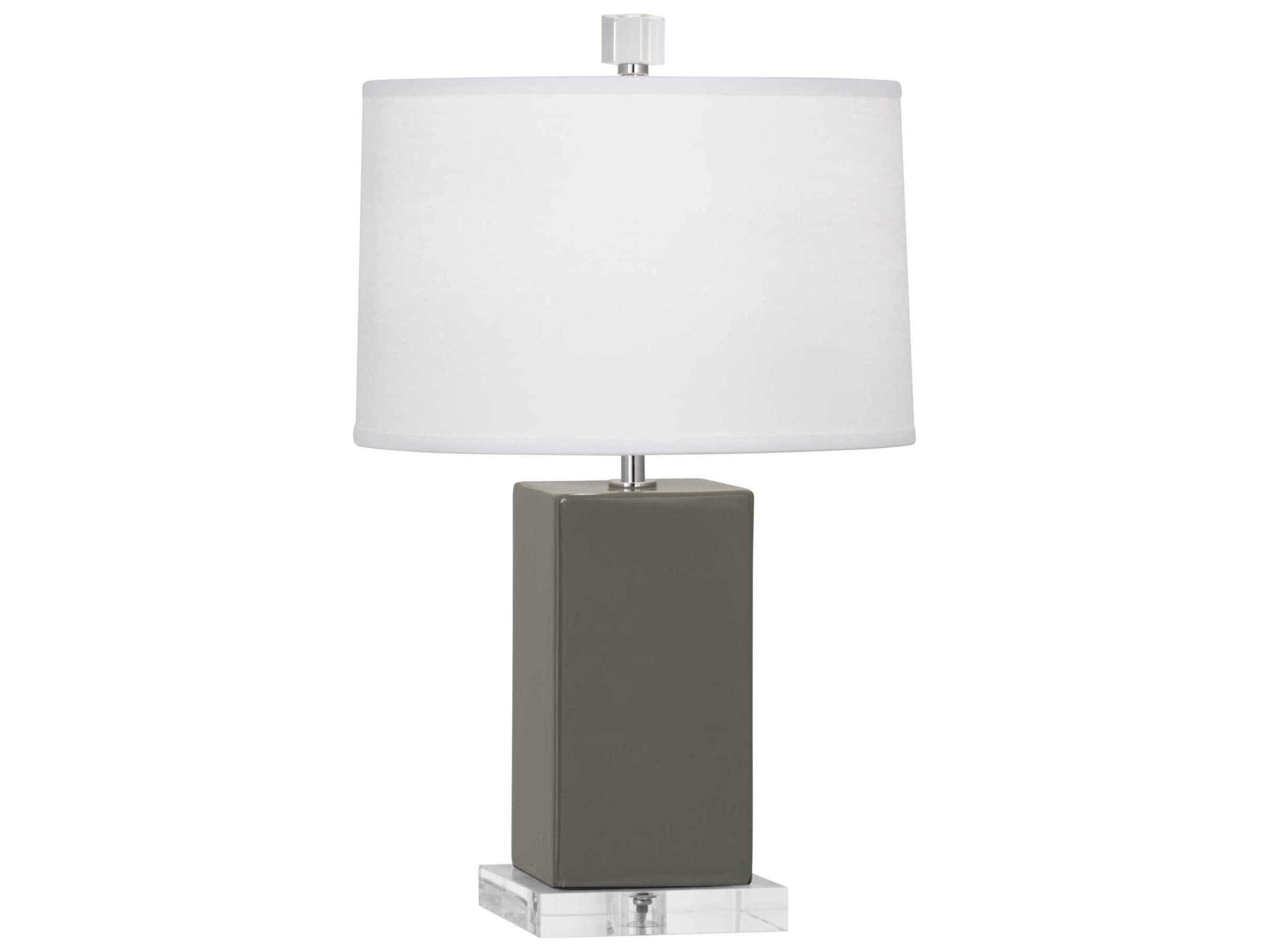 Robert Abbey Harvey Ash Glazed Gray Table Lamp