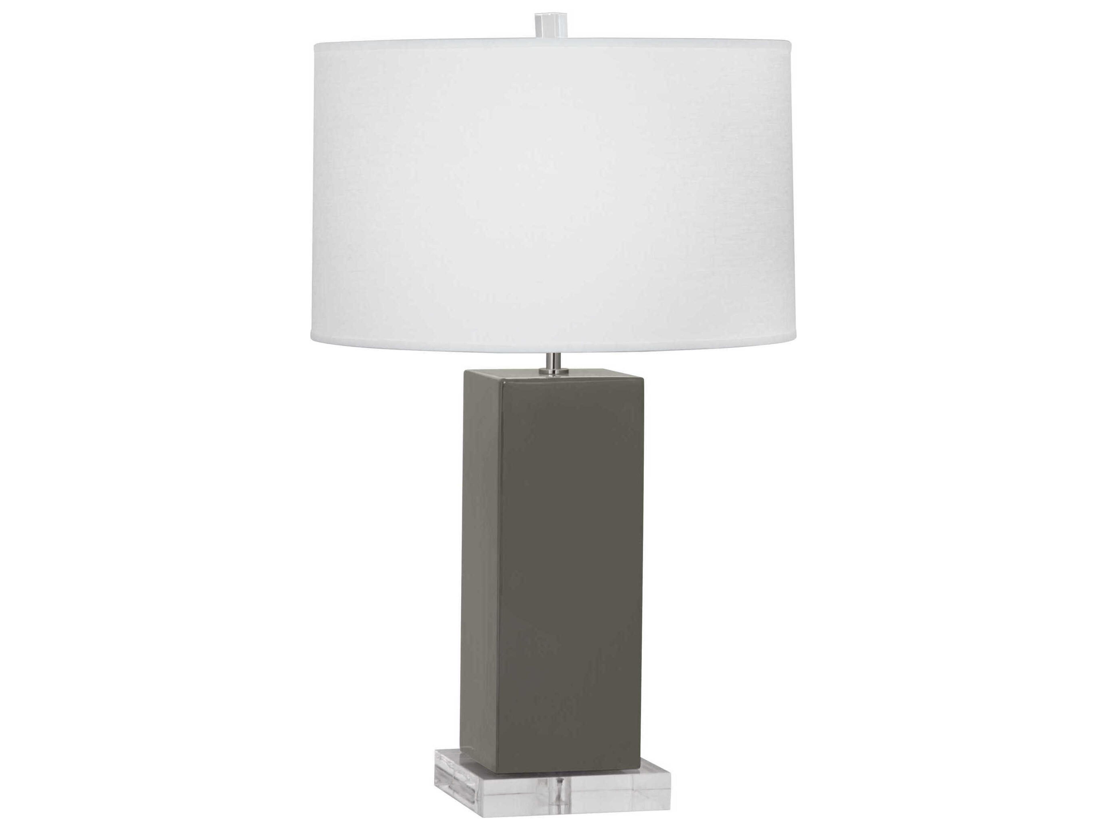Robert Abbey Harvey Ash Glazed Gray Buffet Lamp