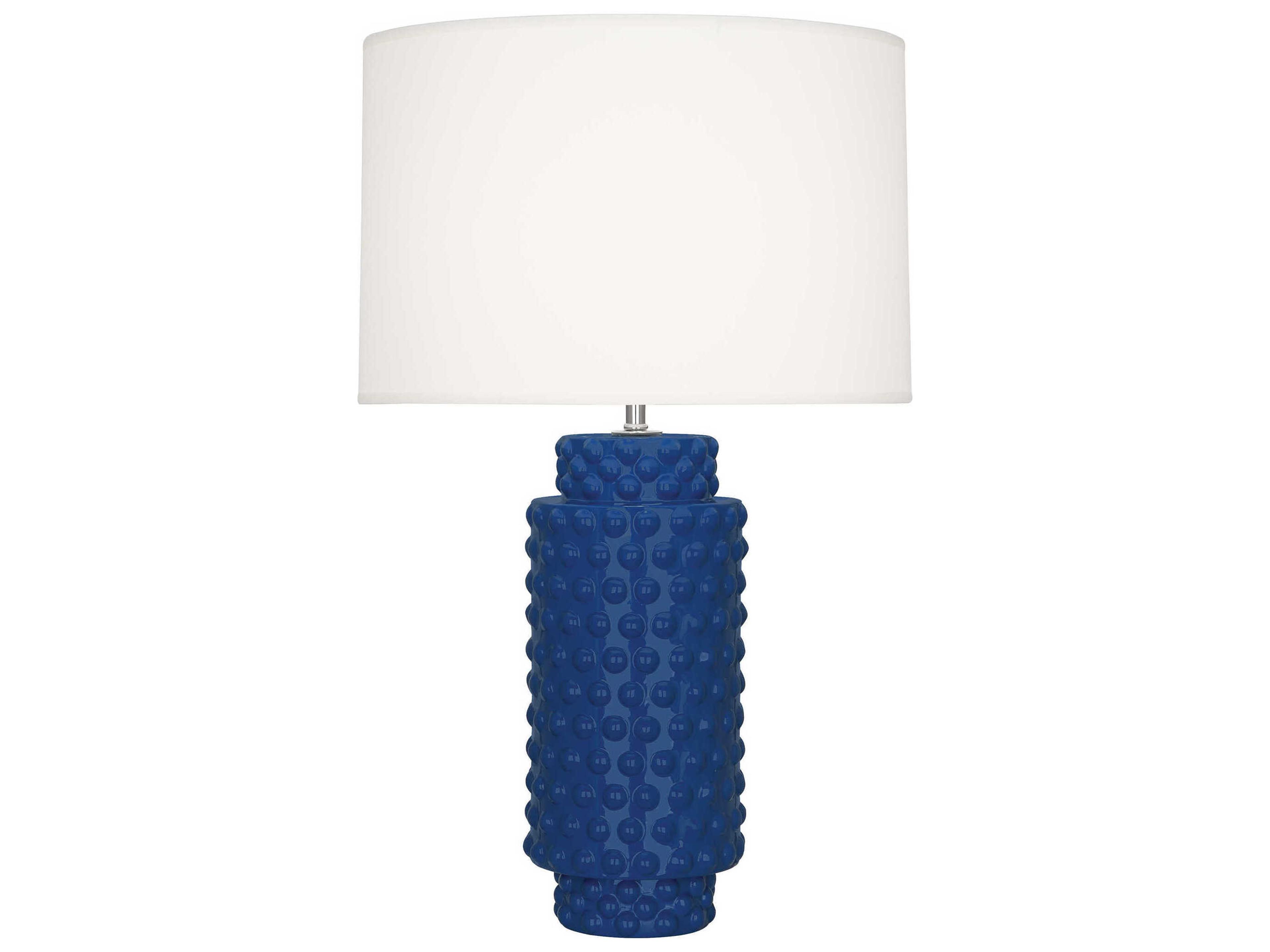 Robert Abbey Dolly Cobalt Glazed Textured Blue Buffet Lamp