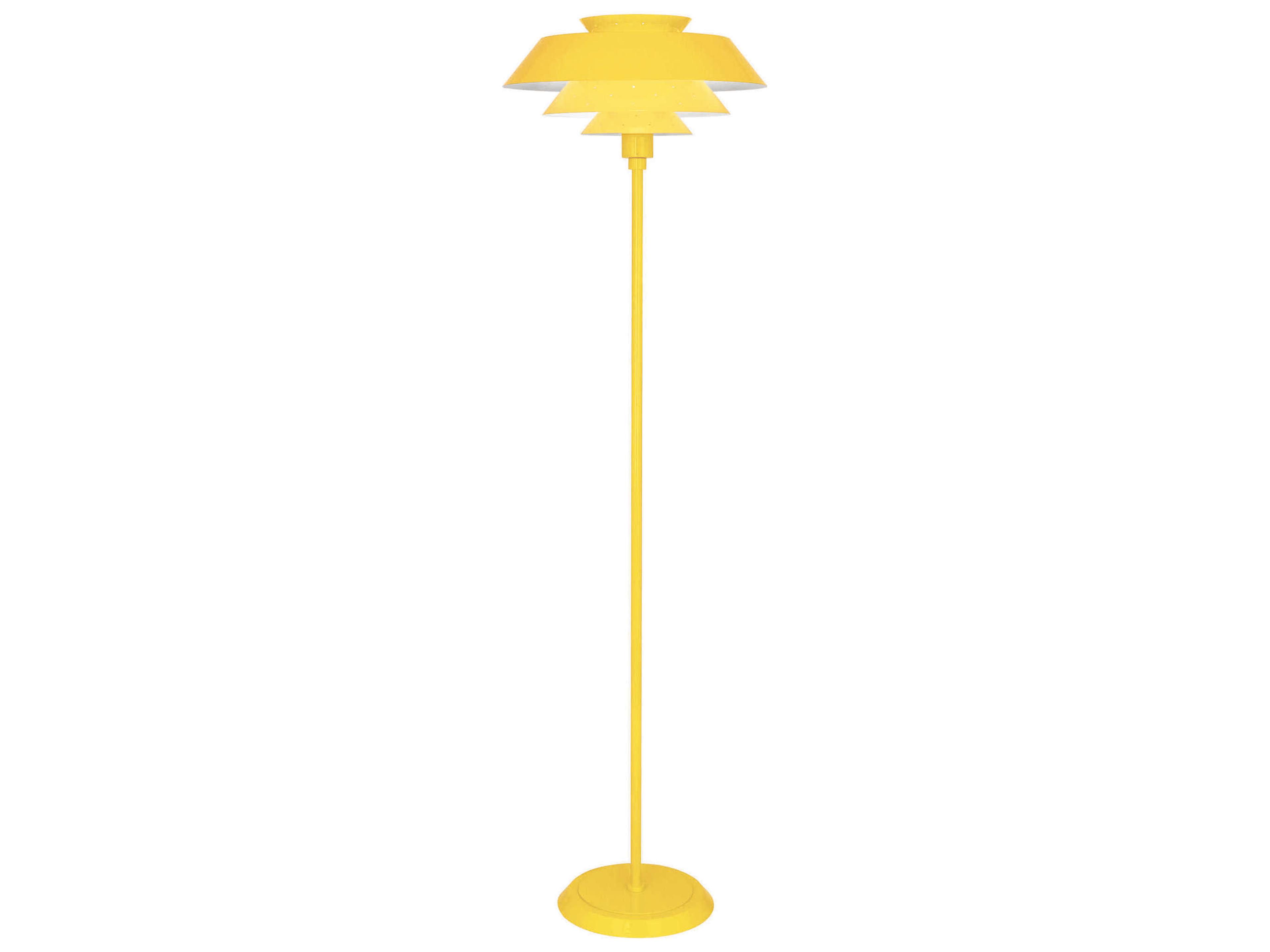 Robert Abbey Pierce Canary Yellow Gloss Floor Lamp