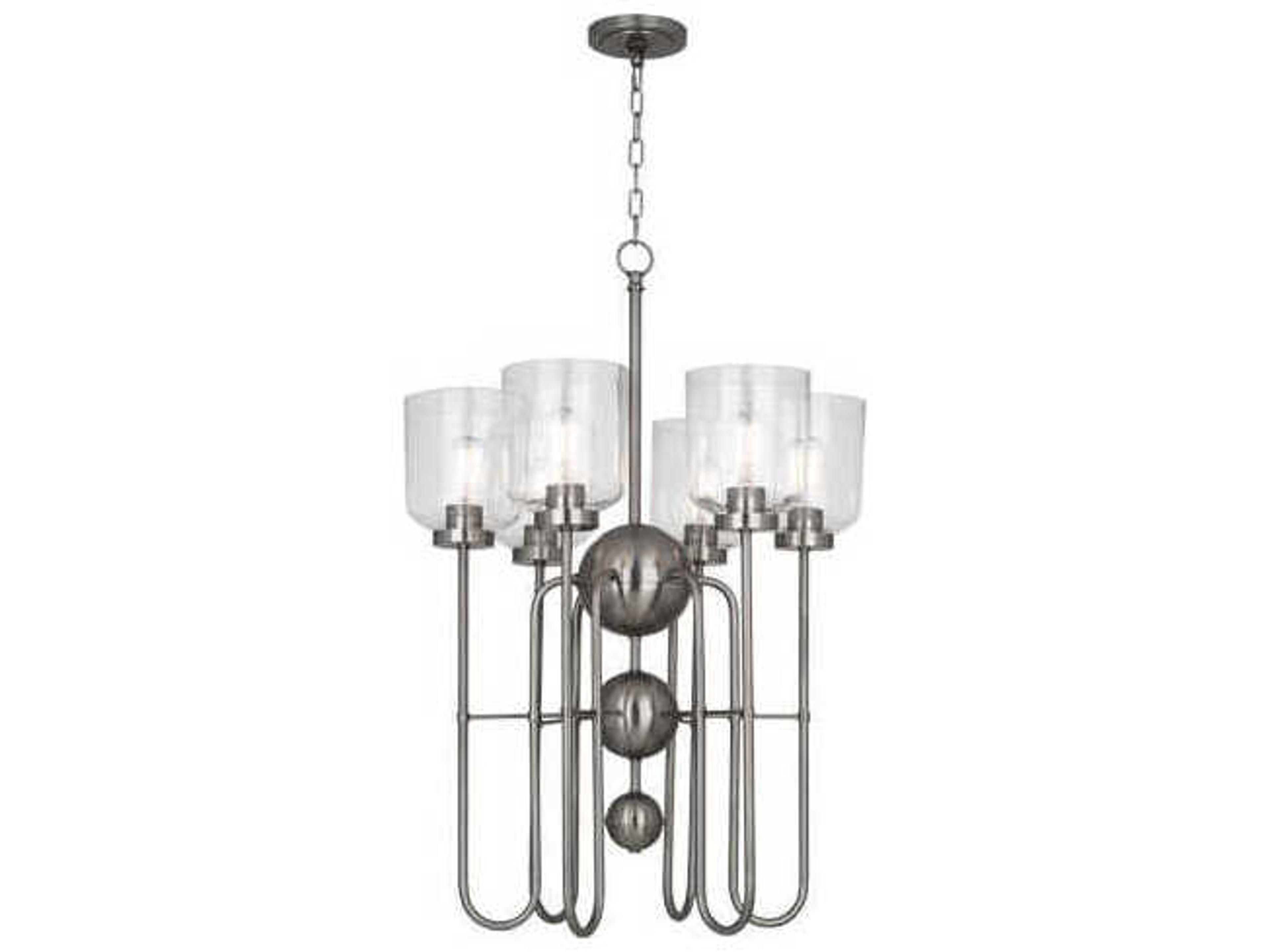 Williamsburg Tyrie 6-Light Dark Antique Nickel Chandelier