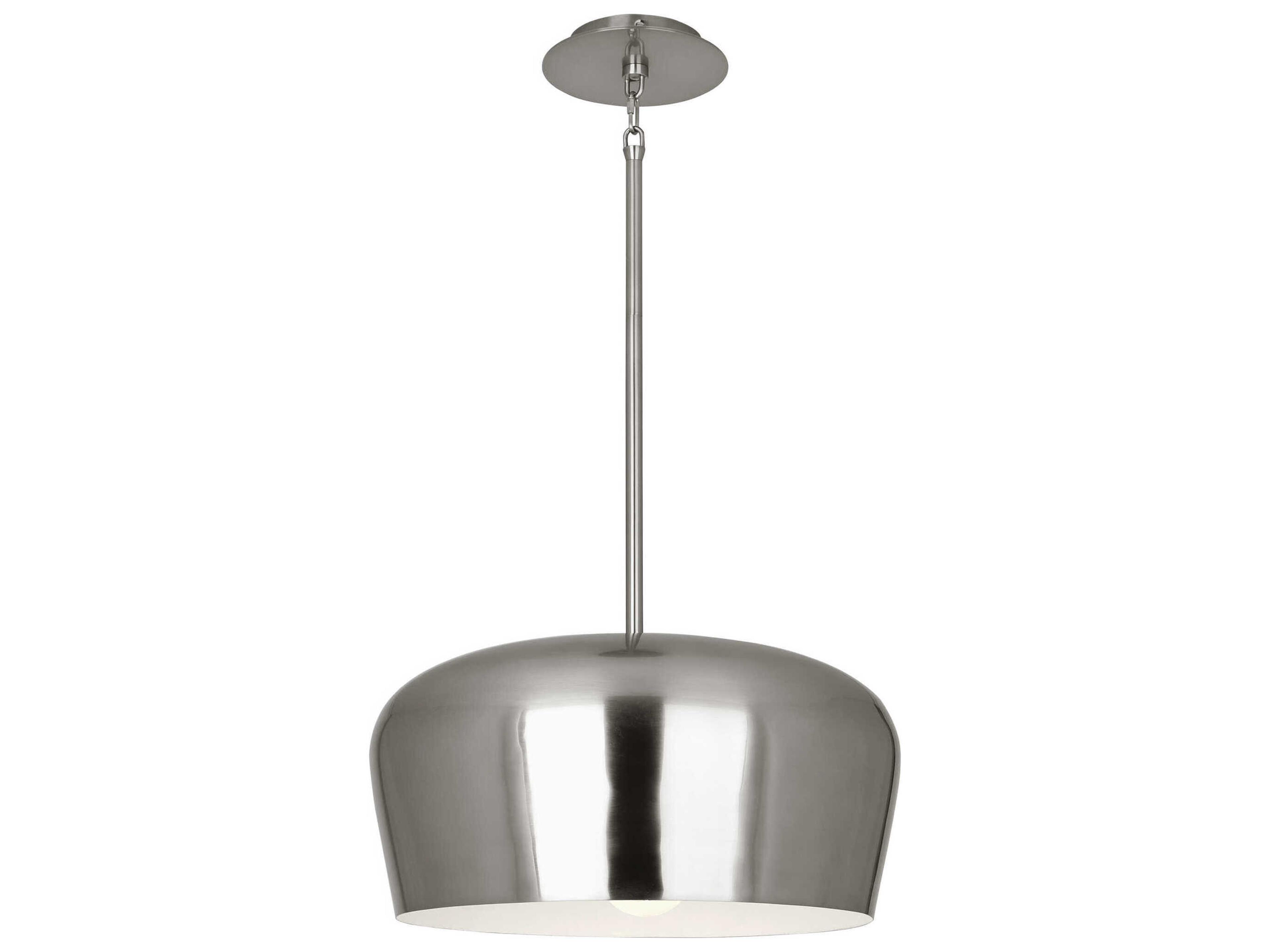 Robert Abbey Rico Espinet Bumper 1-Light Dark Antique Nickel Dome Pendant