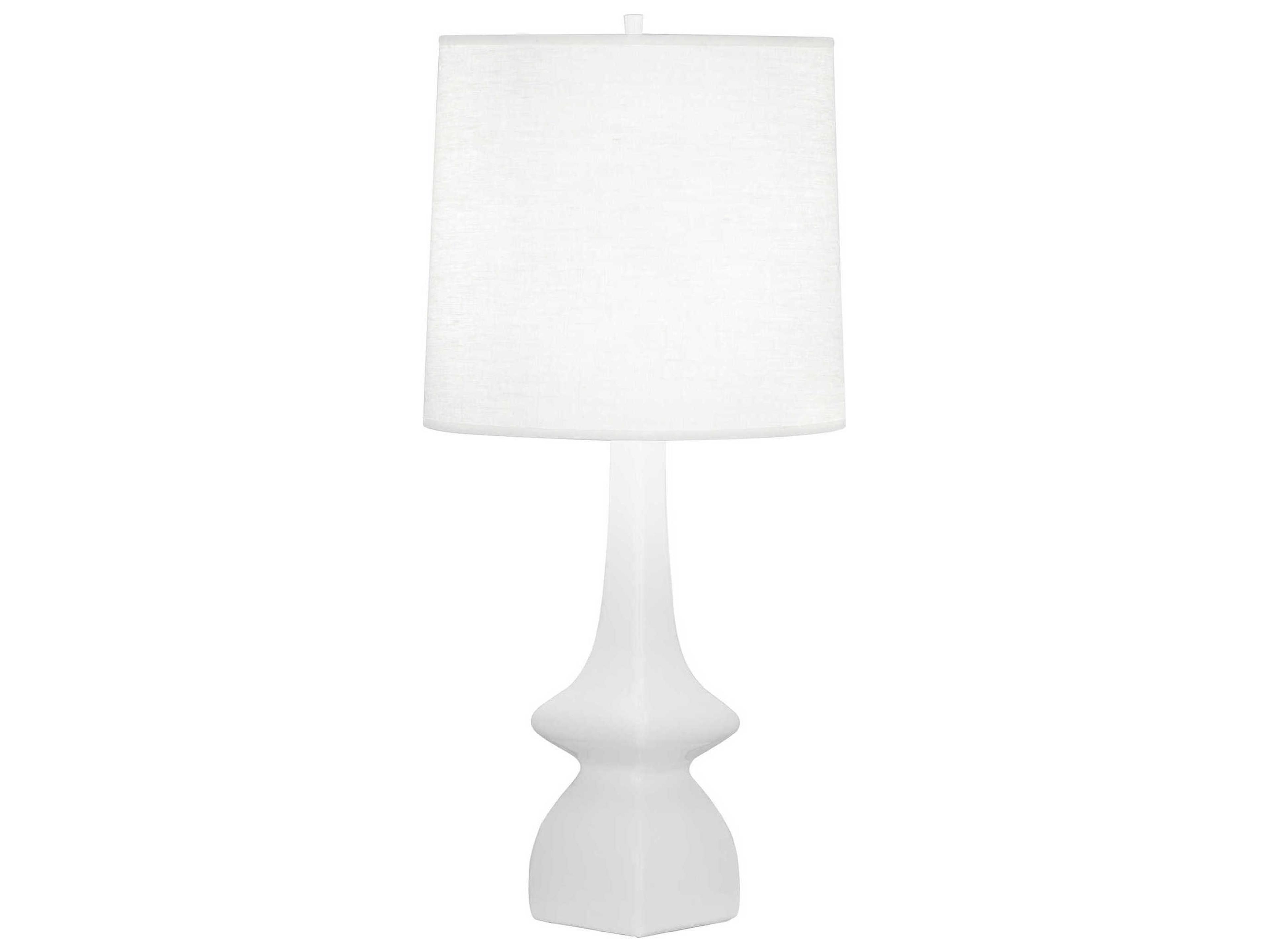 Robert Abbey Jasmine Daisy Glazed White Buffet Lamp