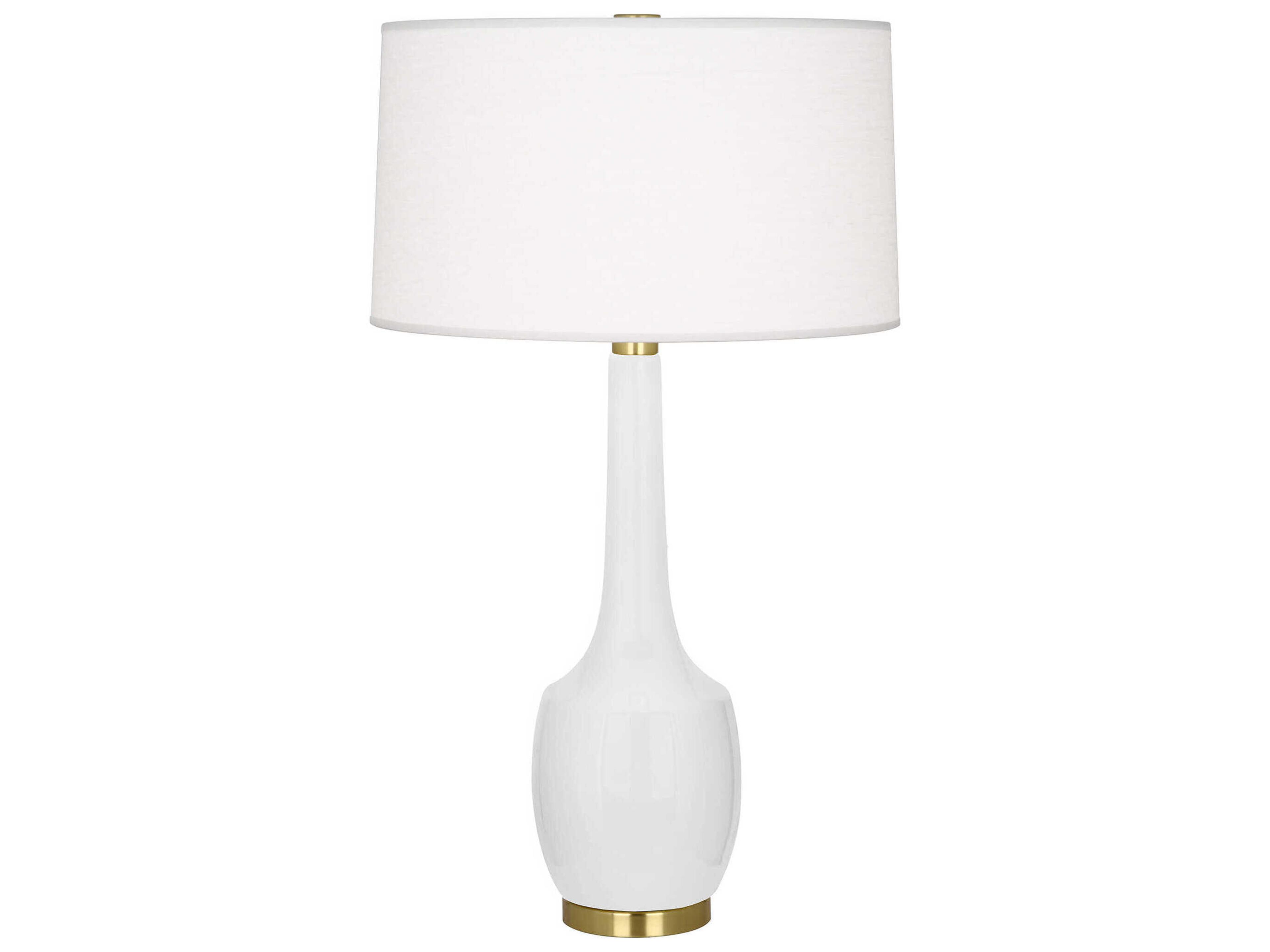 Robert Abbey Delilah Daisy Glazed White Buffet Lamp
