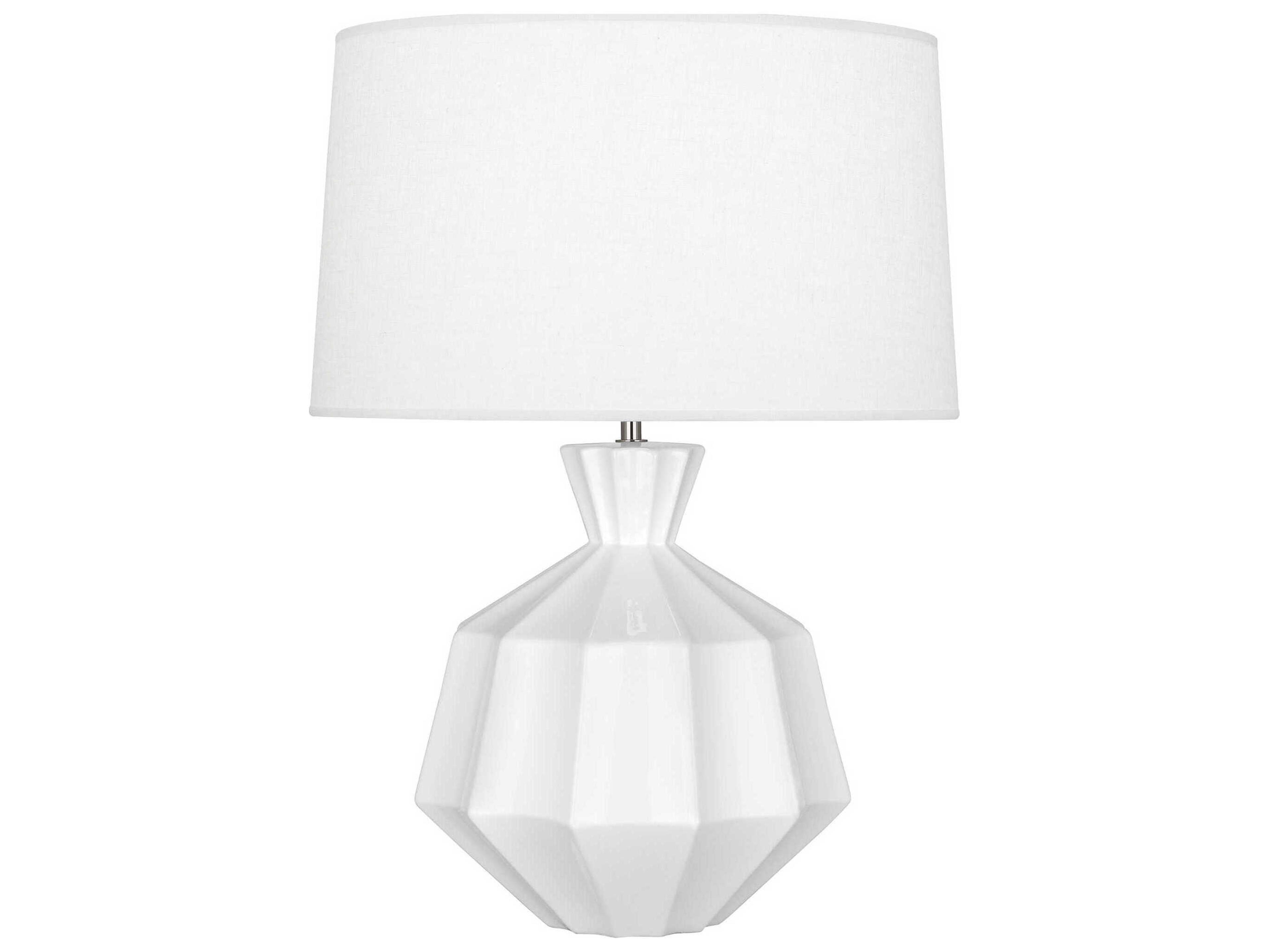 Robert Abbey Orion Daisy Glazed White Buffet Lamp