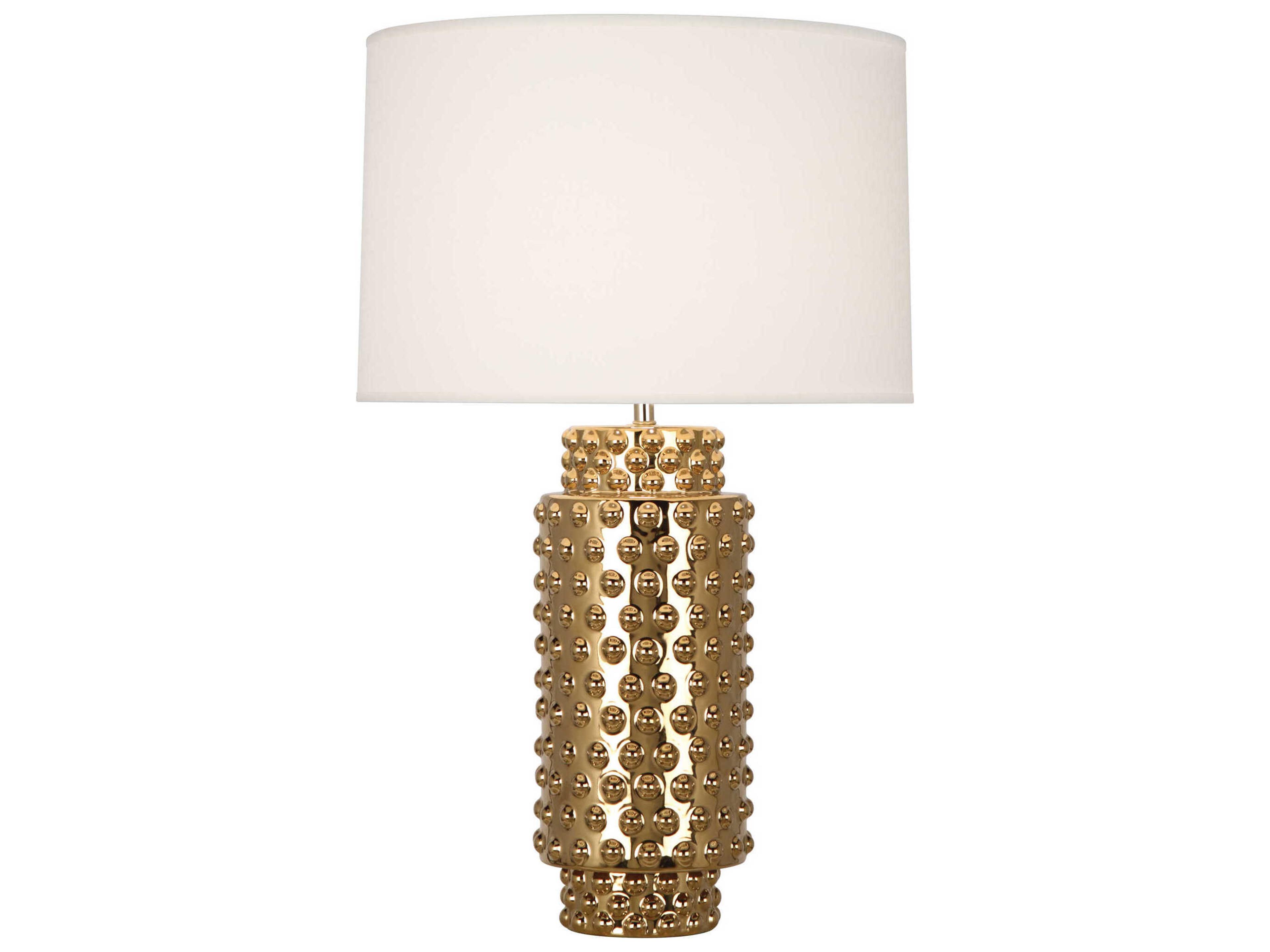 Robert Abbey Dolly Textured Gold Metallic Glaze Buffet Lamp