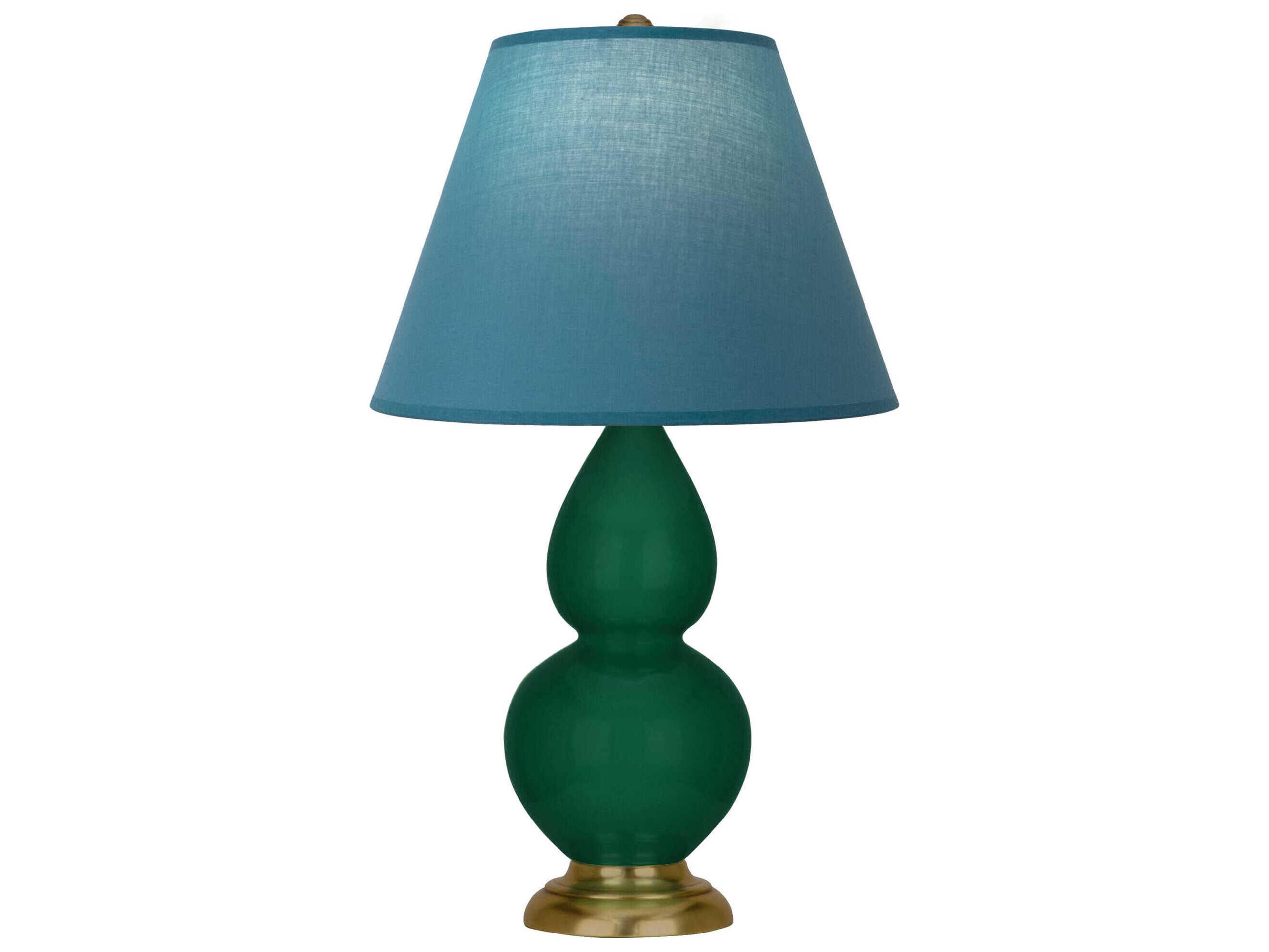 Robert Abbey Small Double Gourd Jungle Glazed Green Table Lamp