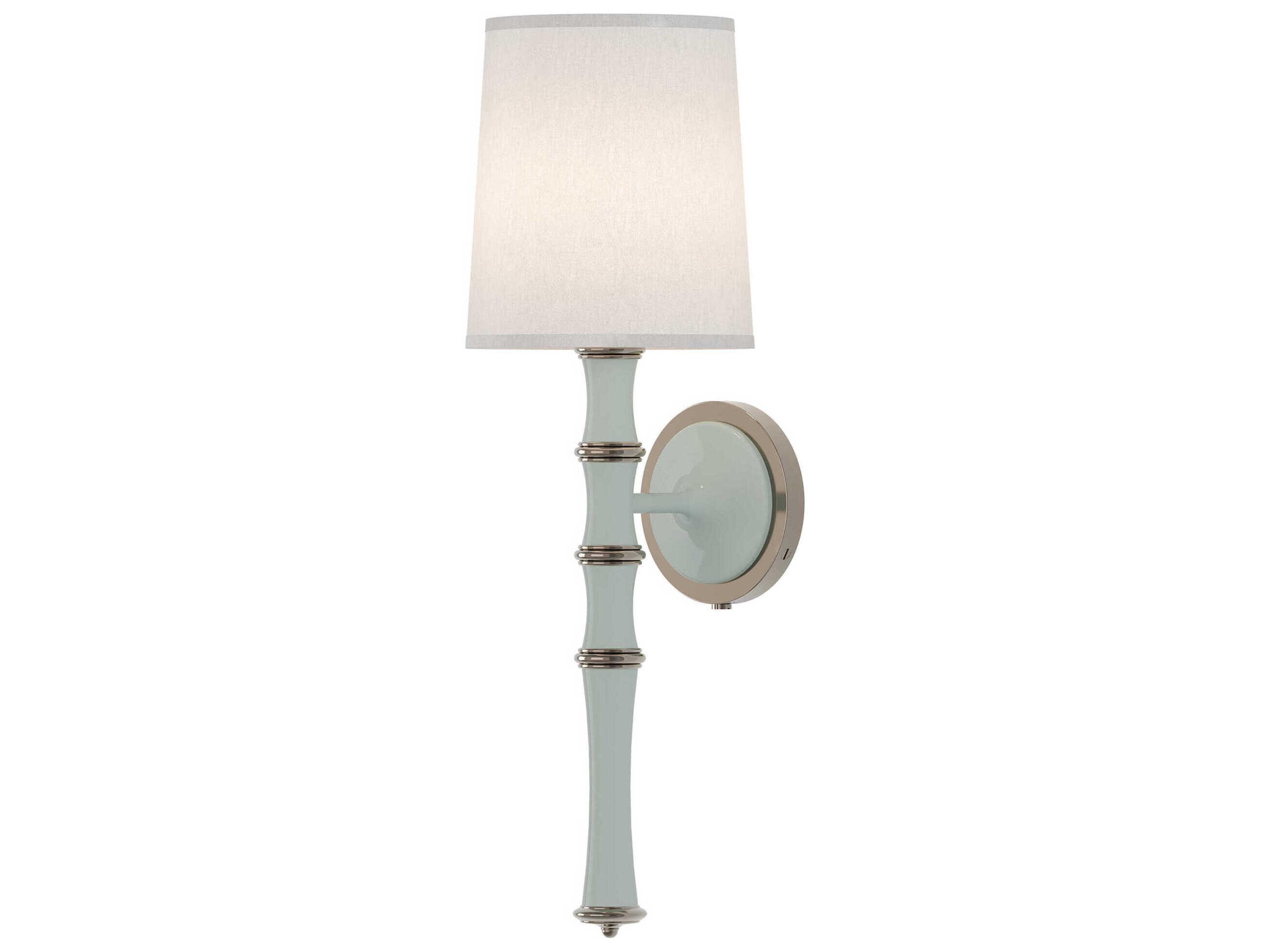 Robert Abbey Kane 1-Light Polished Nickel Blue Wall Sconce