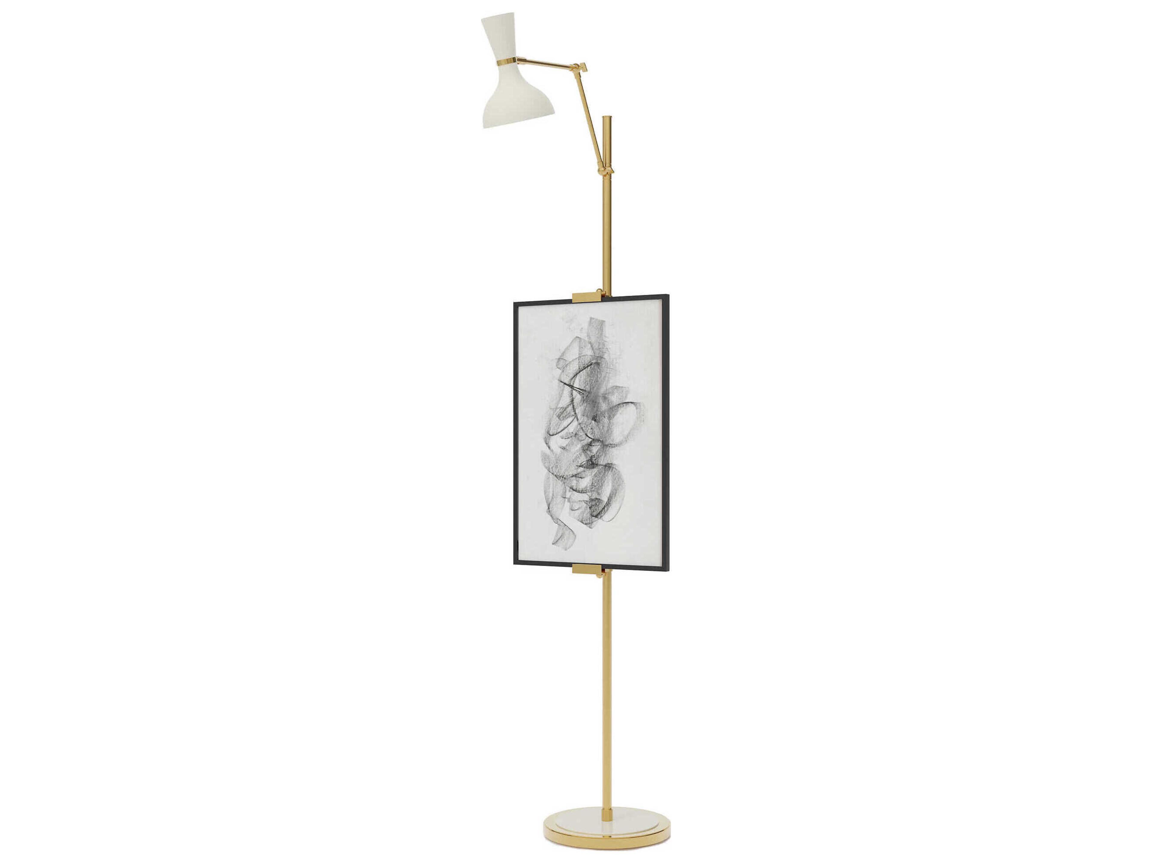 Robert Abbey Clare Lily White Floor Lamp