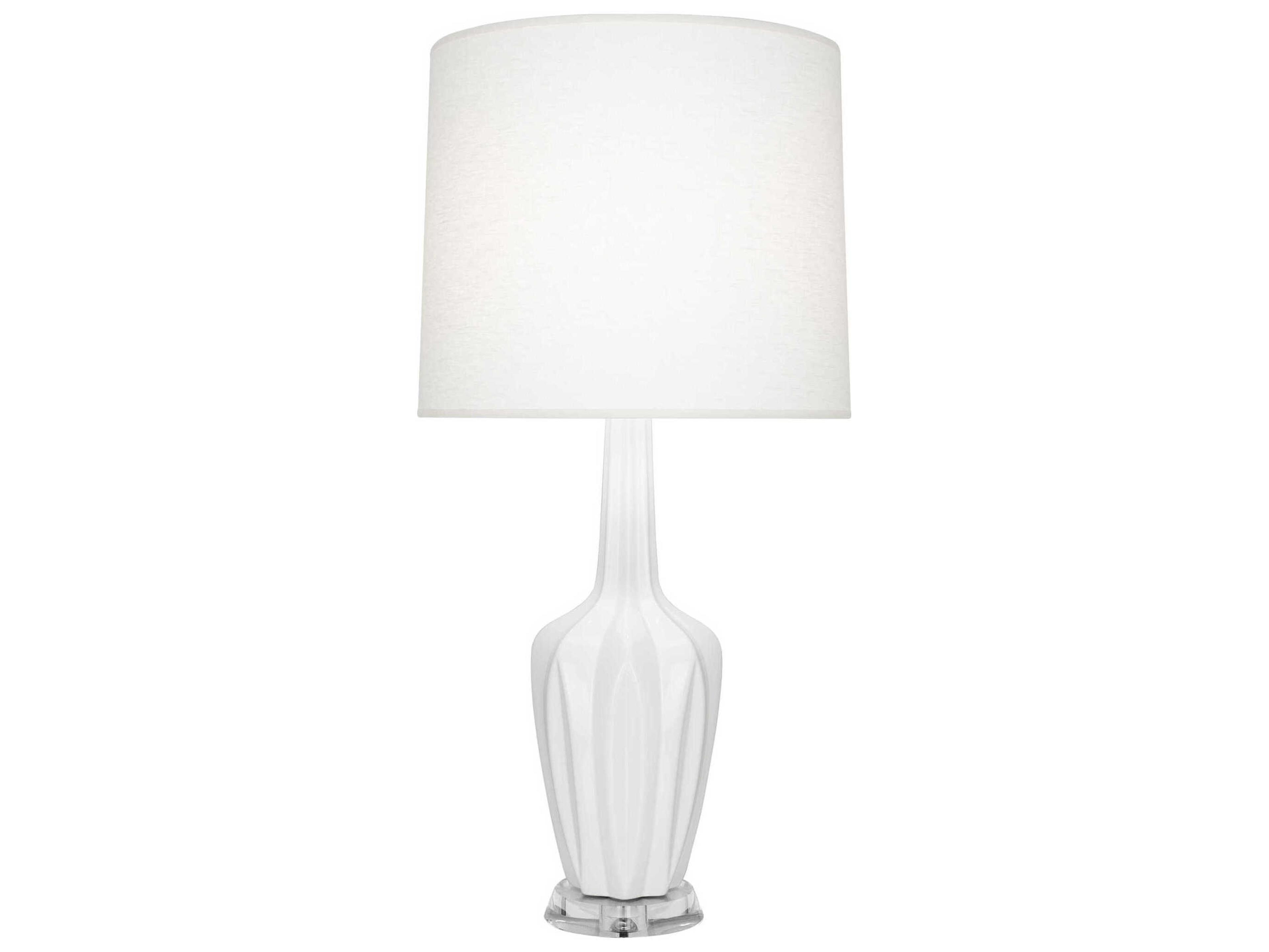 Robert Abbey Emma Lily Glazed White Buffet Lamp