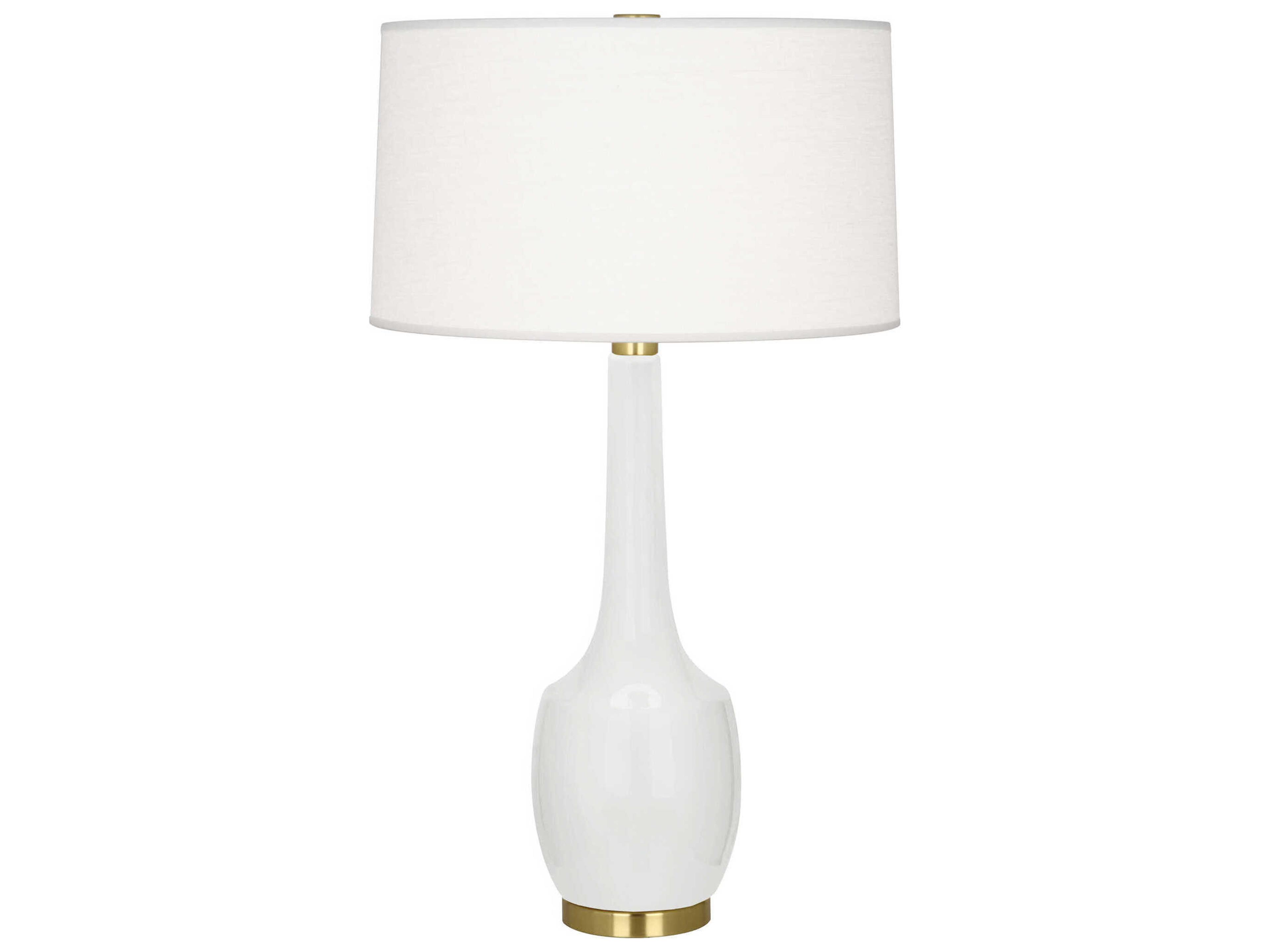 Robert Abbey Delilah Lily Glazed White Buffet Lamp