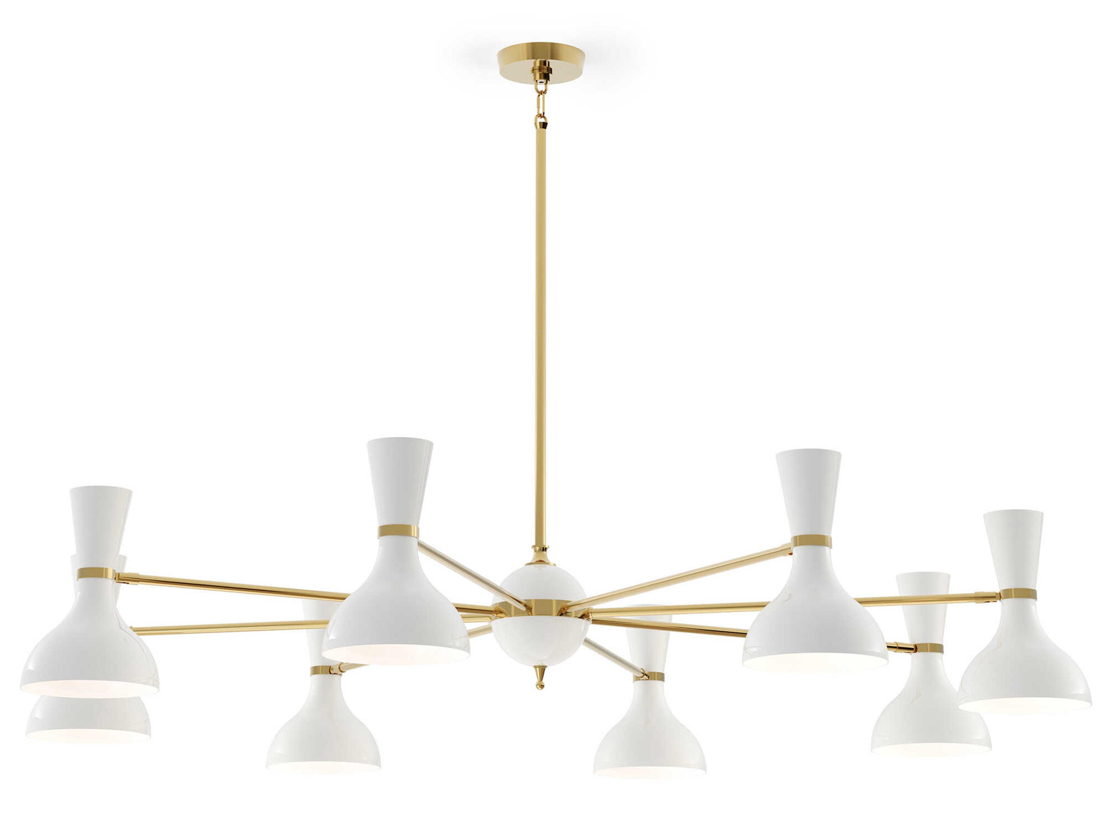 Robert Abbey Clare 8-Light Lily White Chandelier