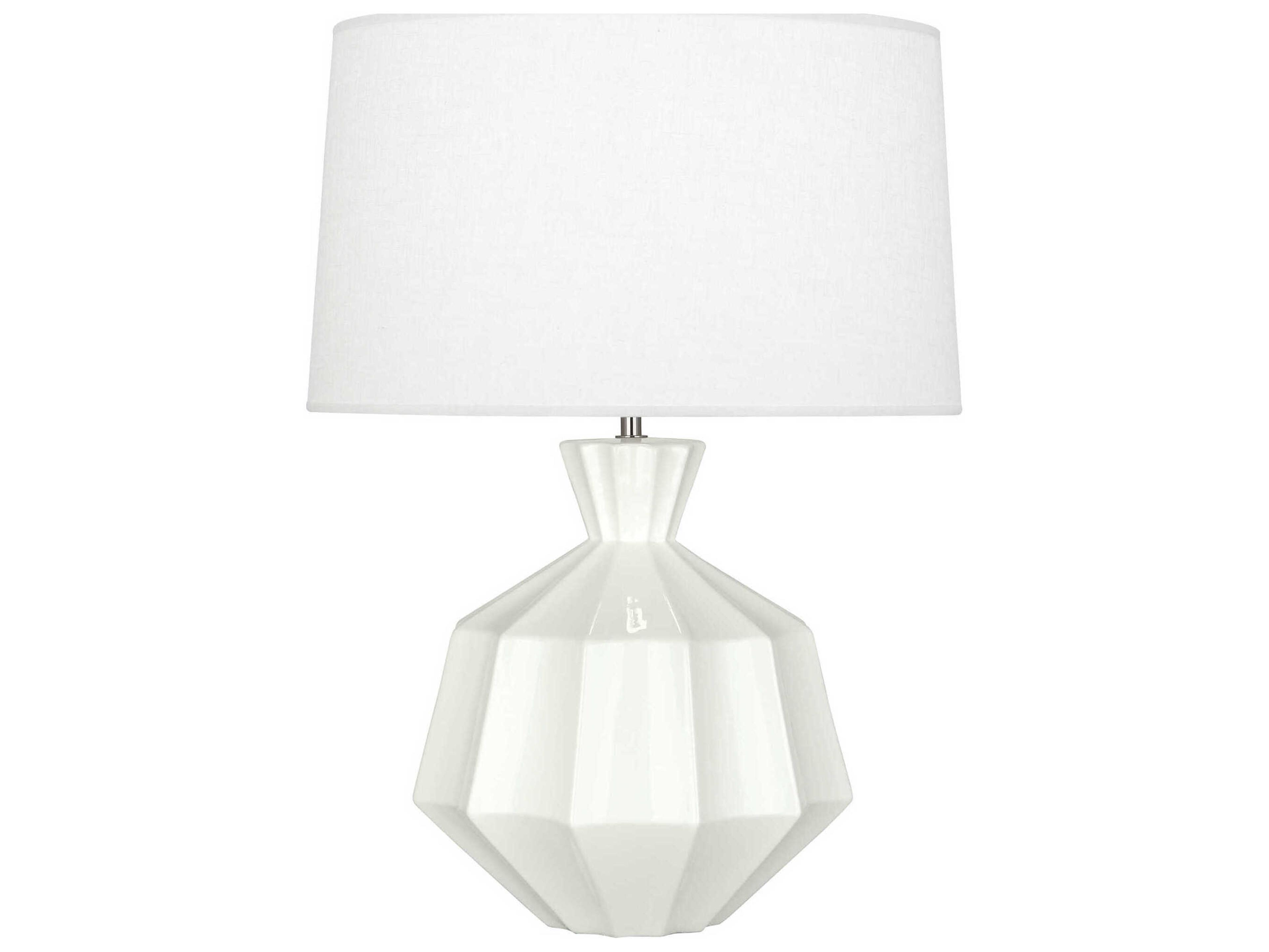Robert Abbey Orion Lily Glazed White Buffet Lamp