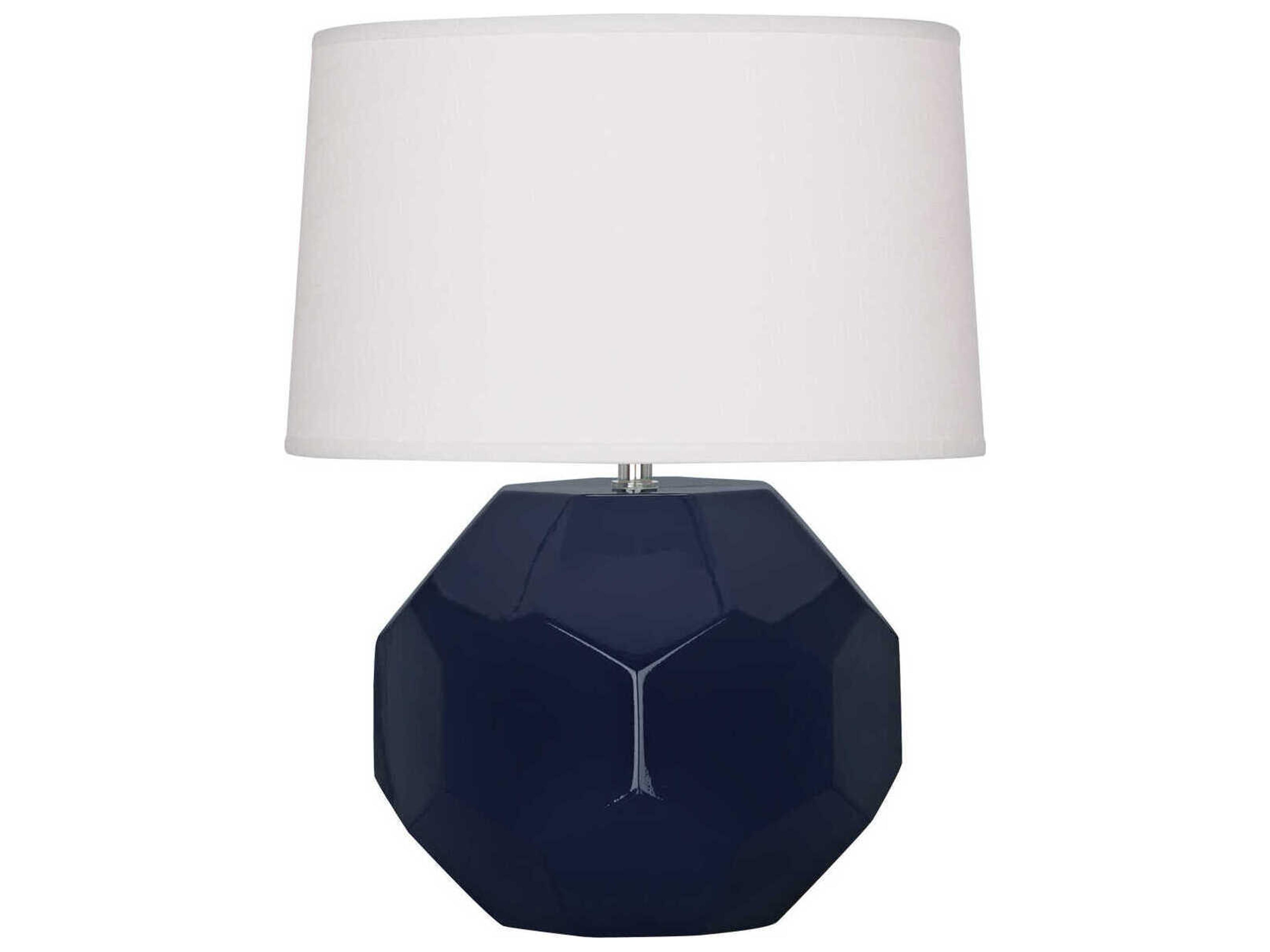 Robert Abbey Franklin Midnight Blue Glazed Table Lamp