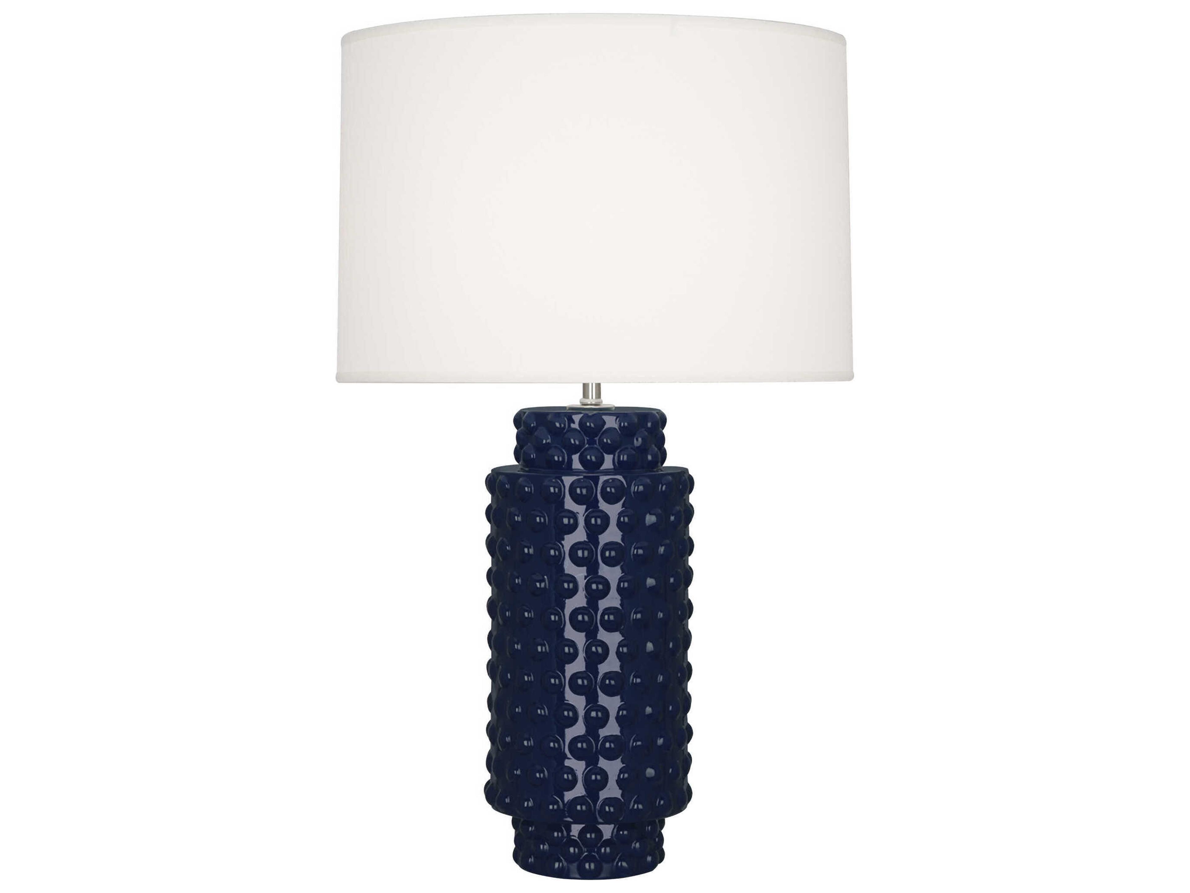 Robert Abbey Dolly Midnight Blue Glazed Textured Buffet Lamp