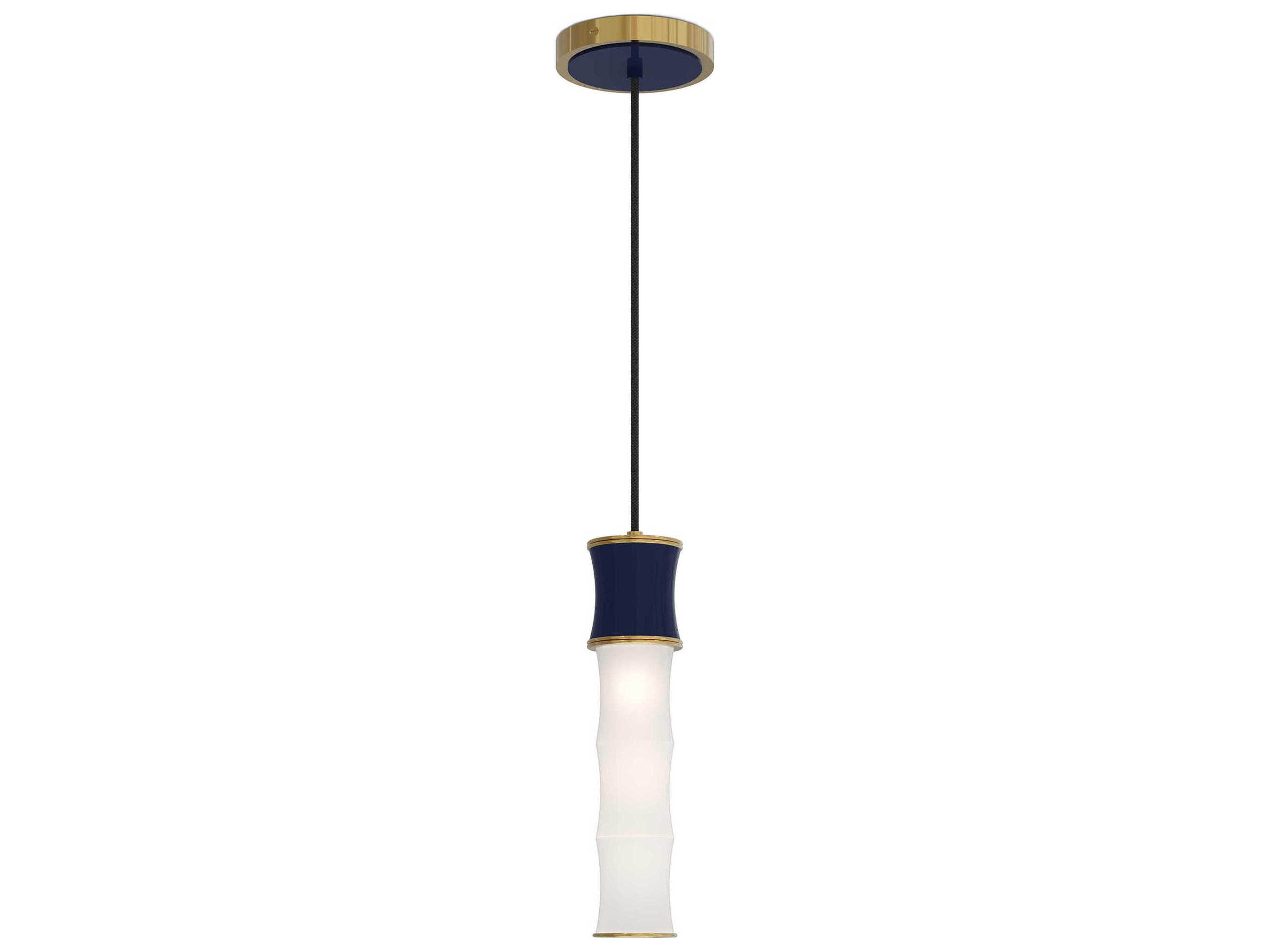 Robert Abbey Kane 1-Light Midnight Blue Cylinder Mini Pendant