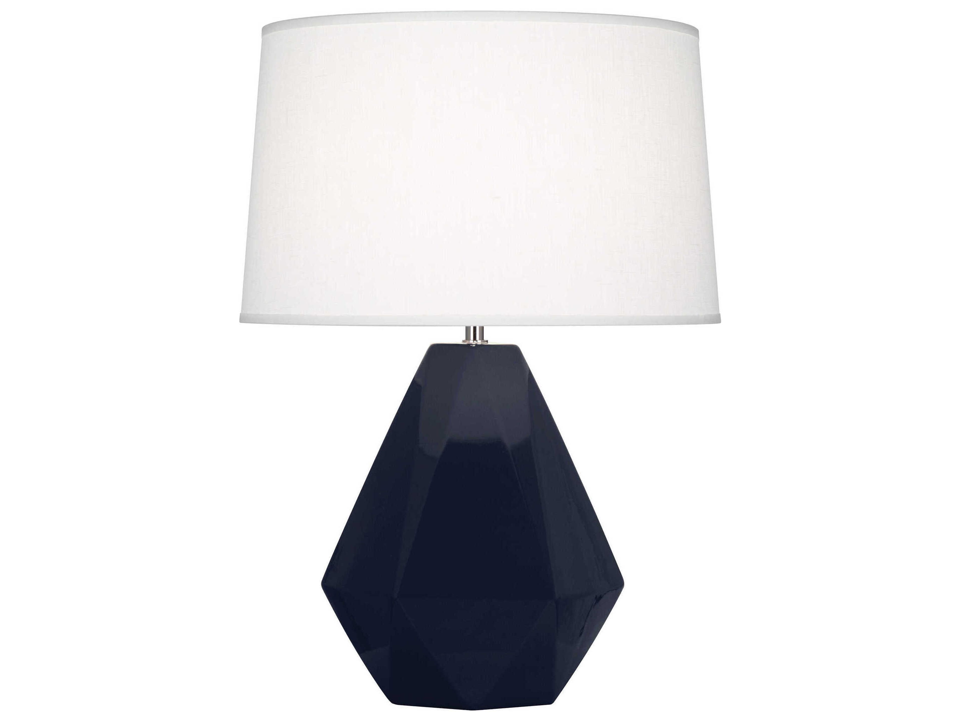 Robert Abbey Delta Midnight Blue Glazed Table Lamp