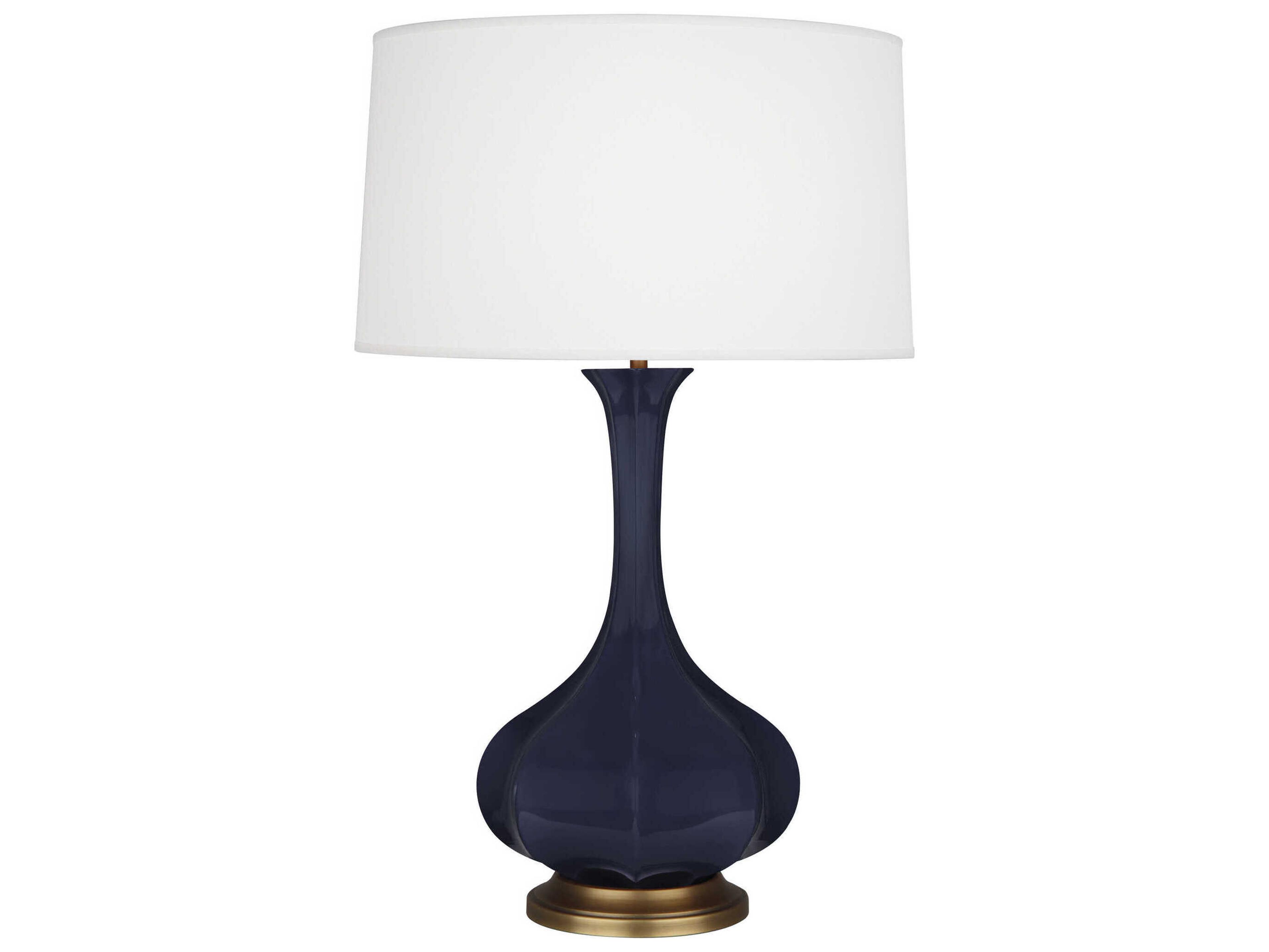 Robert Abbey Pike Midnight Blue Glazed Aged Brass Buffet Lamp