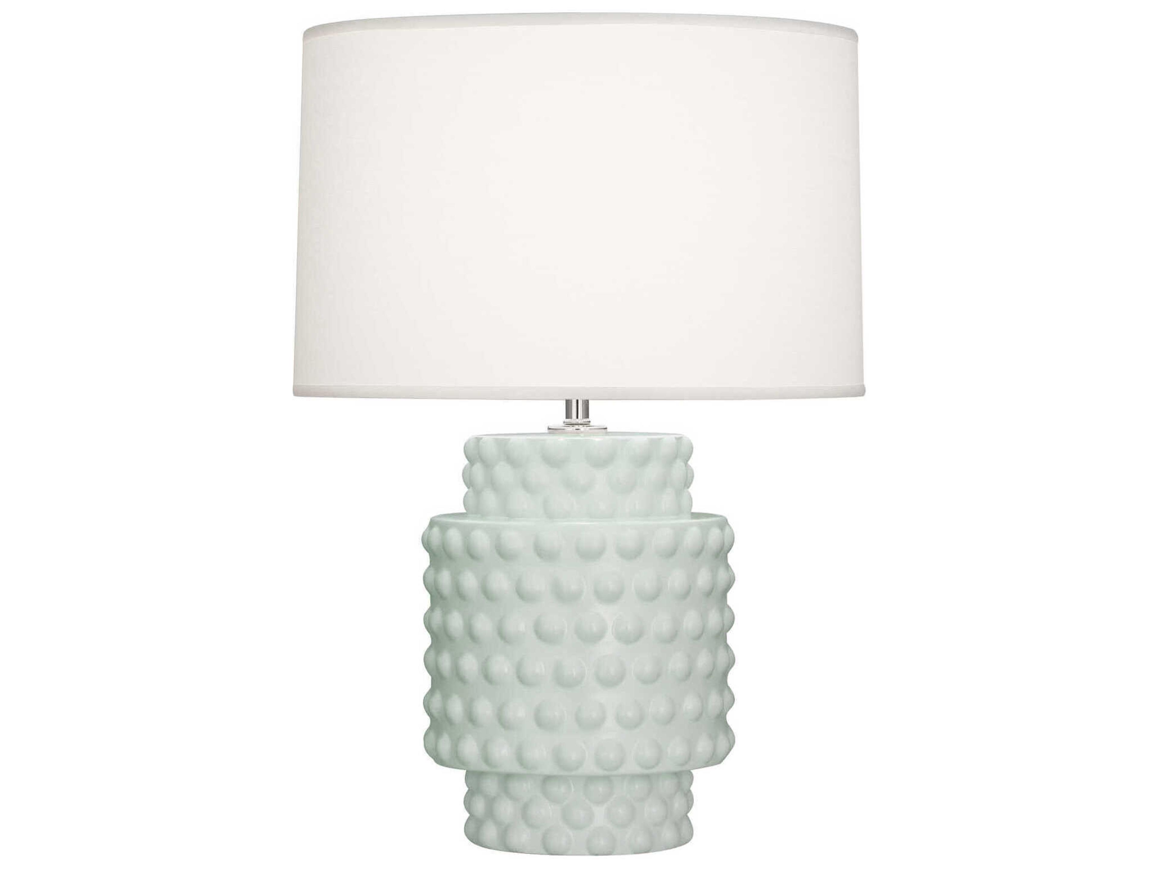 Robert Abbey Dolly Matte Celadon Glazed Textured Green Table Lamp