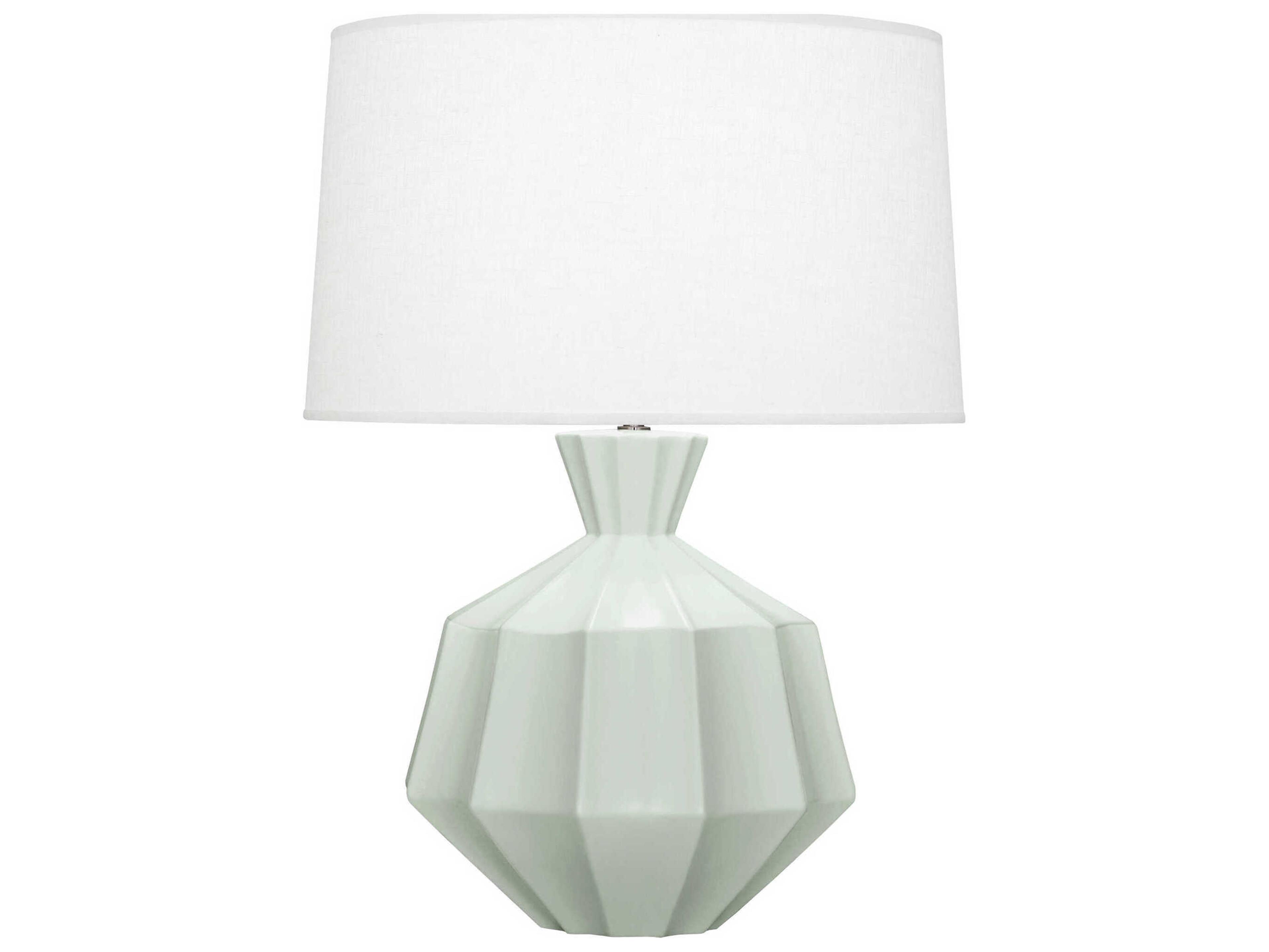 Robert Abbey Orion Matte Celadon Glazed Green Table Lamp