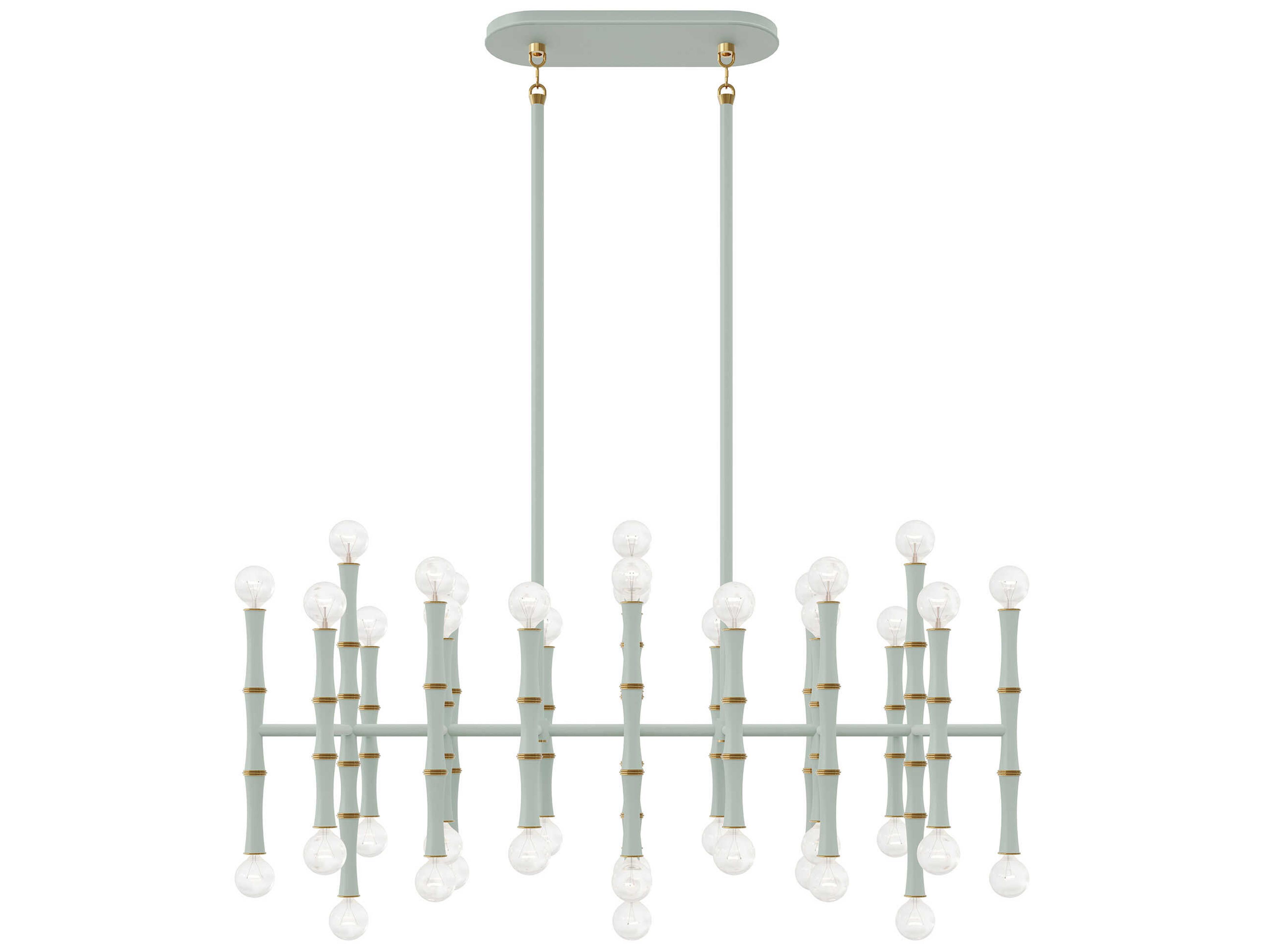 Robert Abbey Kane 42-Light Matte Celadon Green Island Pendant