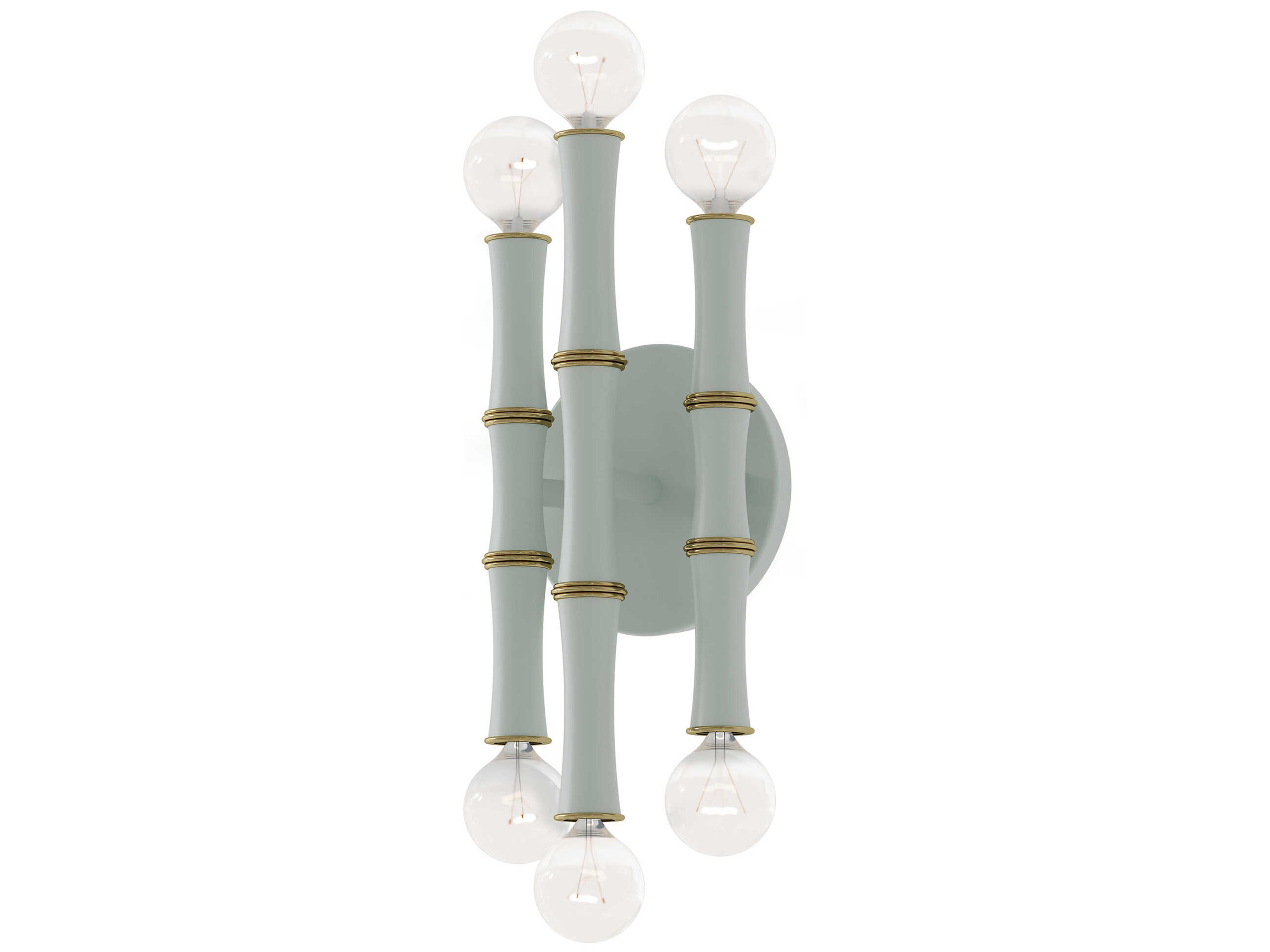 Robert Abbey Kane 6-Light Matte Celadon Green Wall Sconce