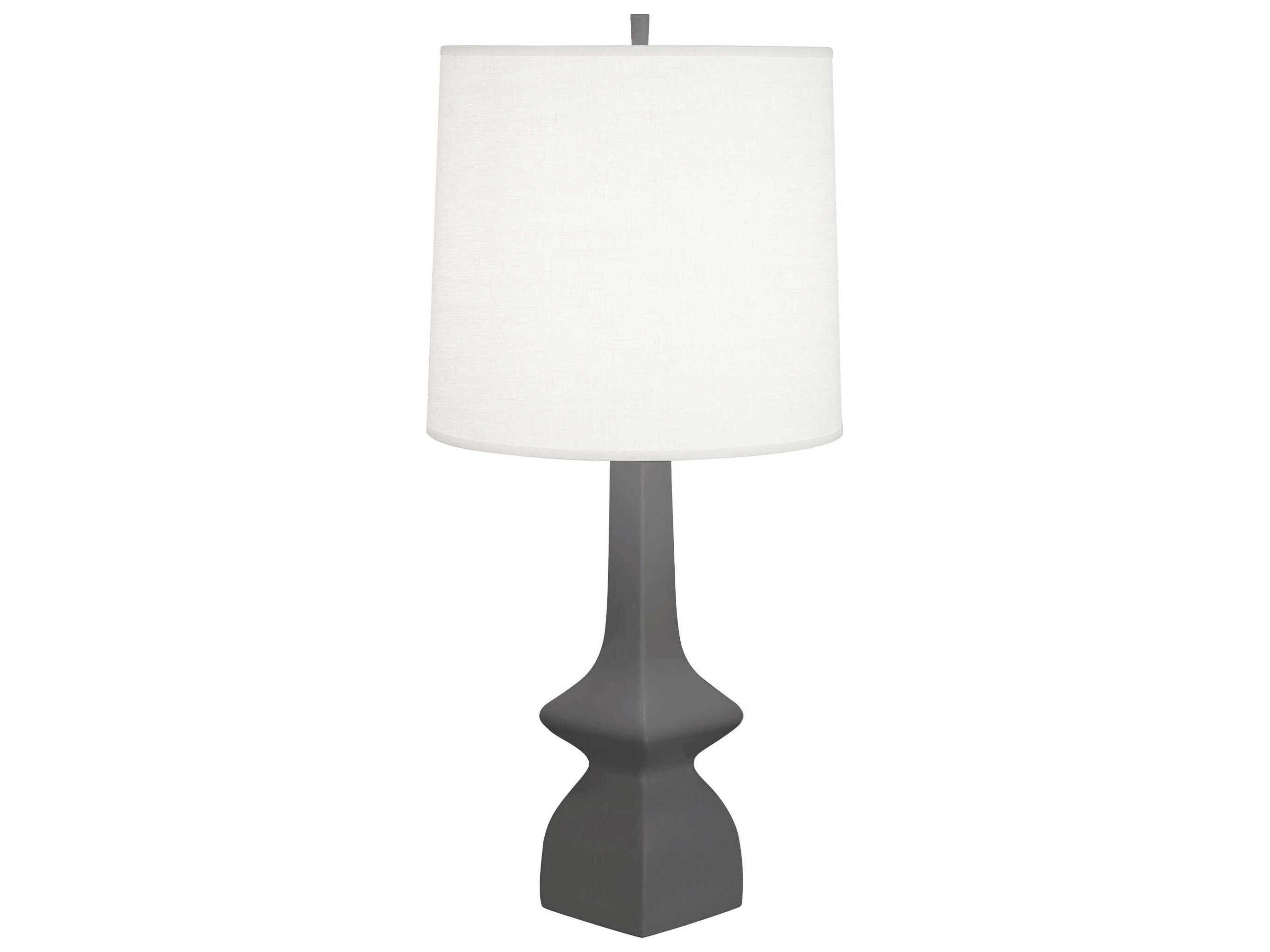 Robert Abbey Jasmine Matte Ash Glazed Gray Buffet Lamp